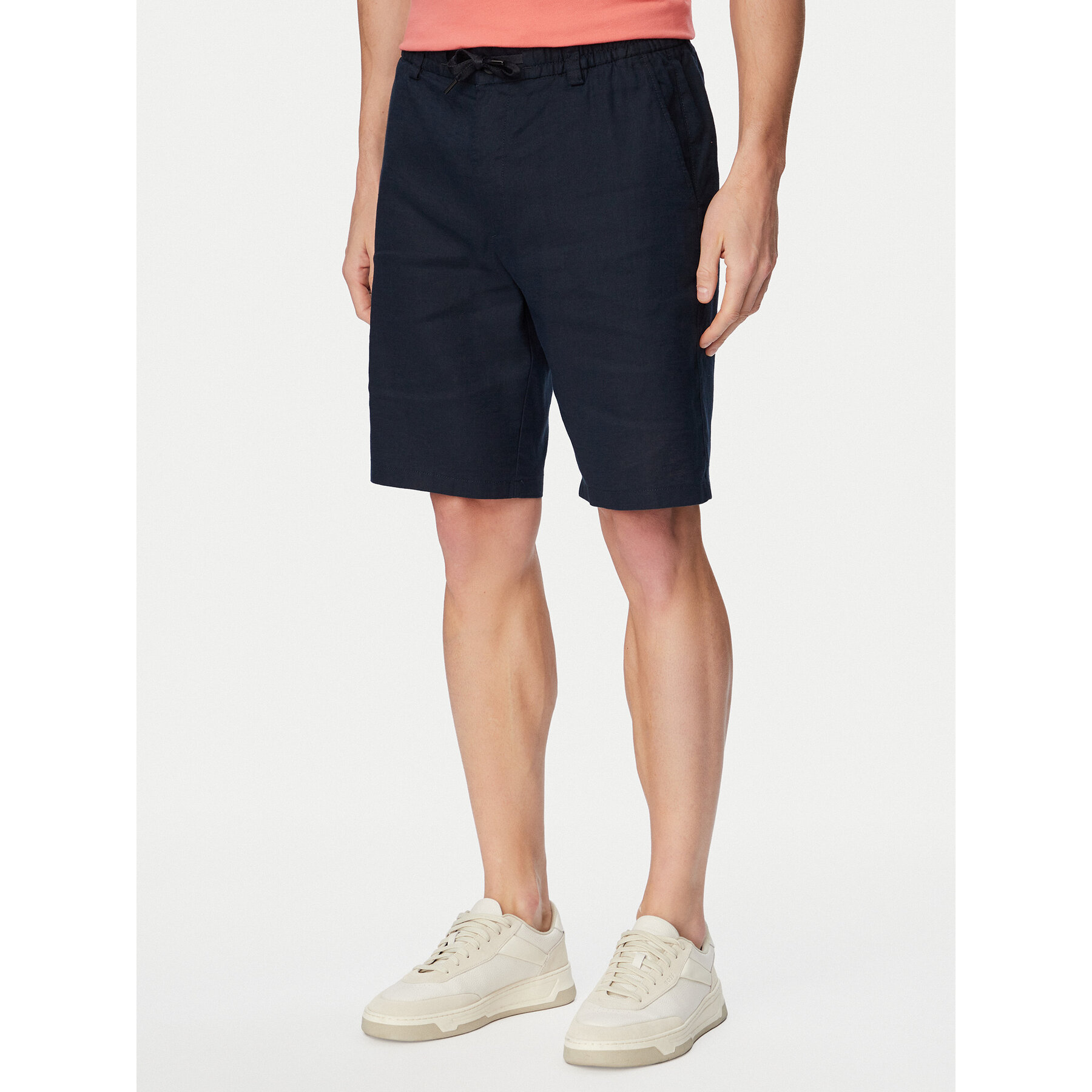 BOSS Szorty materiałowe 50559178 Granatowy Regular Fit