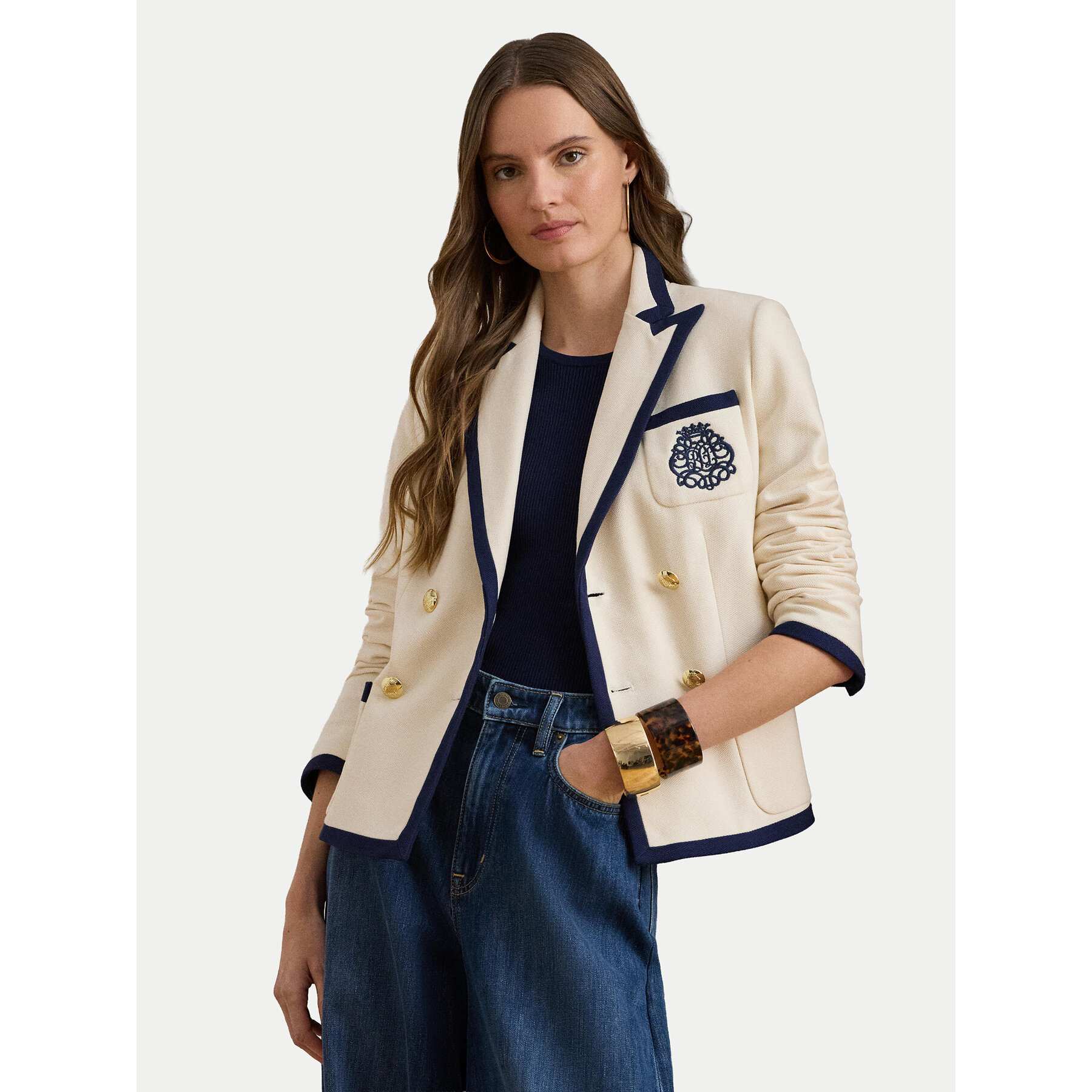 LAUREN RALPH LAUREN Marynarka 200P09081001 Beżowy Slim Fit