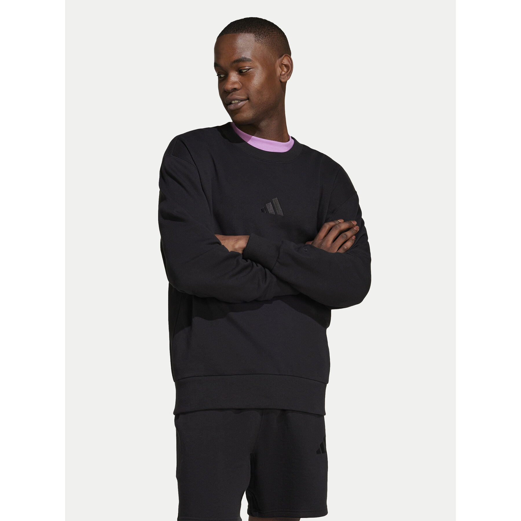 adidas Bluza ALL SZN French Terry IX1261 Czarny Loose Fit