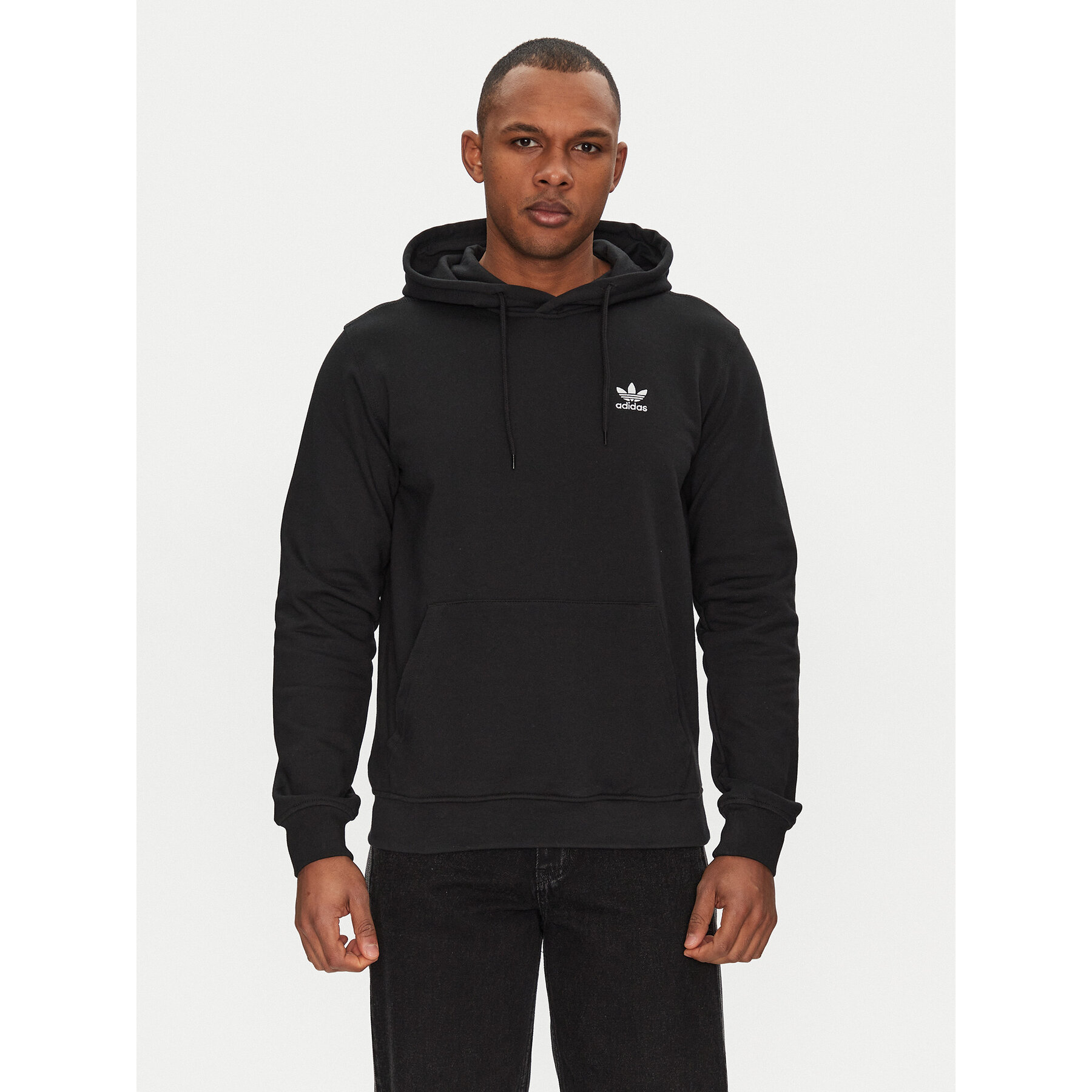 adidas Bluza Trefoil Essentials JD2404 Czarny Regular Fit