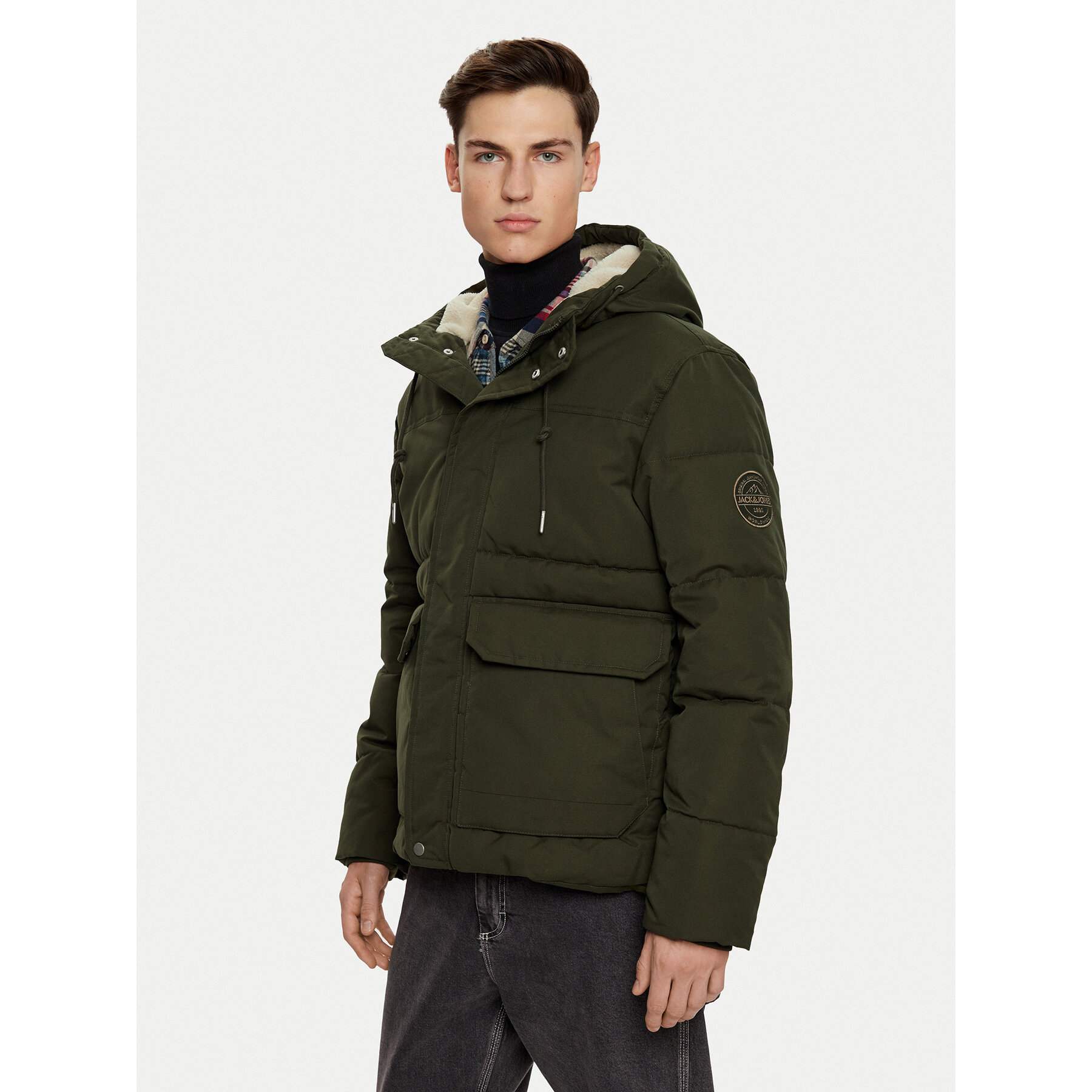 Jack & Jones Kurtka zimowa Carl 12256901 Zielony Straight Fit