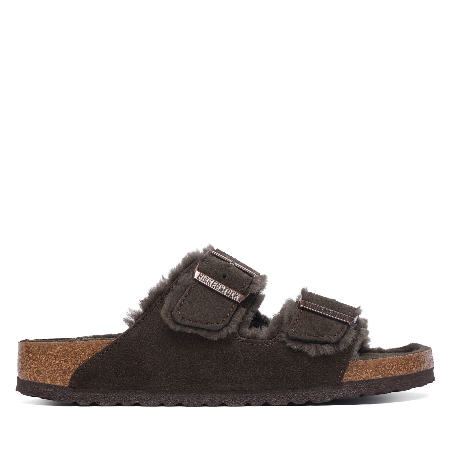 Birkenstock Klapki Arizona Shearling 1020528 Brązowy