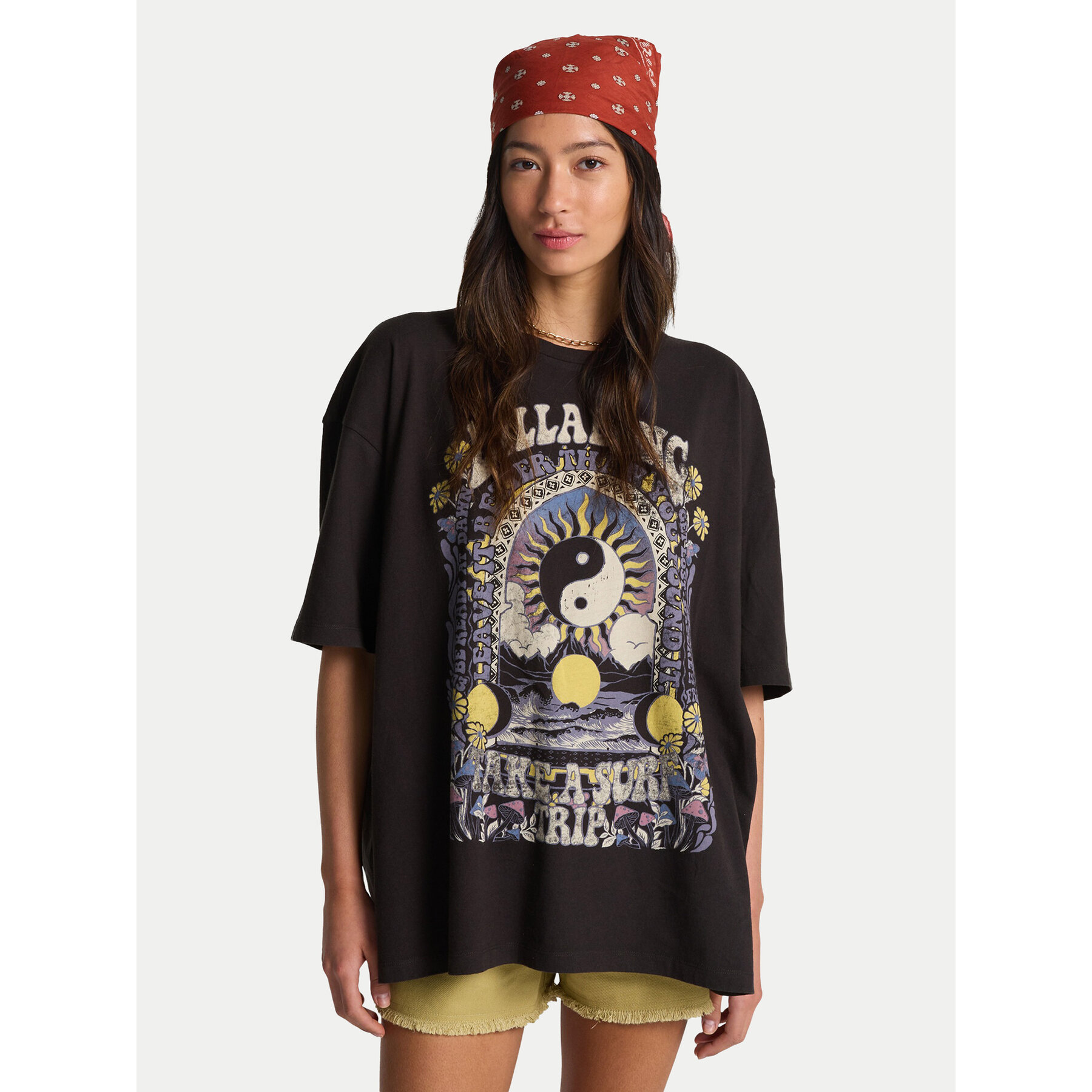 Billabong T-Shirt Surf Trip EBJZT00593 Czarny Loose Fit