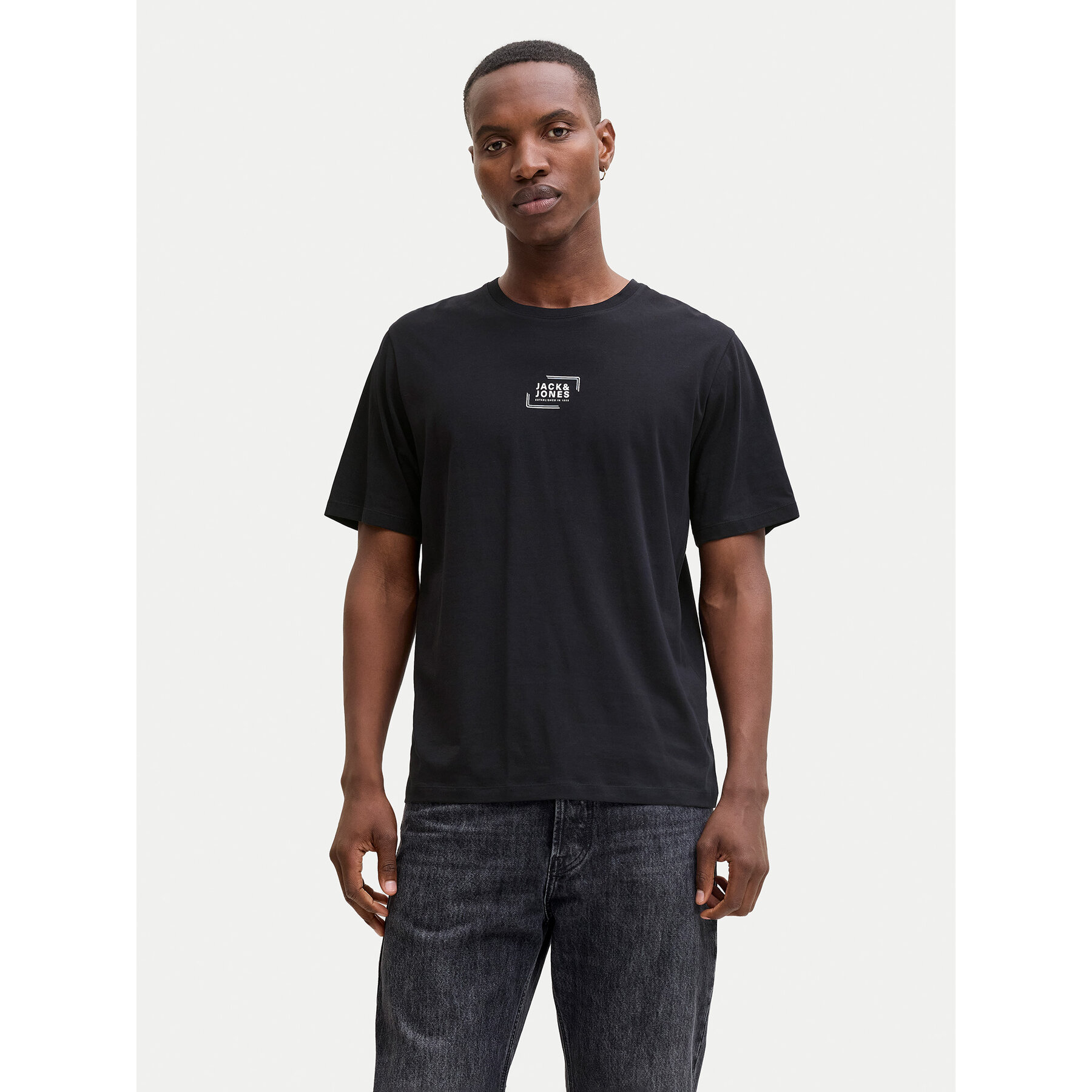 Jack & Jones T-Shirt Corp Graphic 12268415 Czarny Regular Fit
