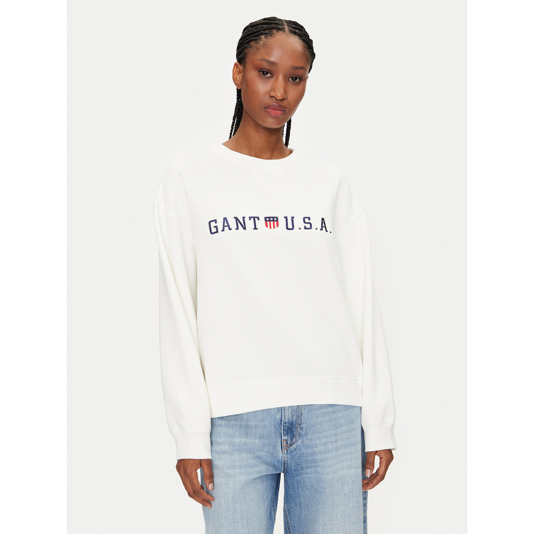 Gant Bluza 4200577 Biały Regular Fit
