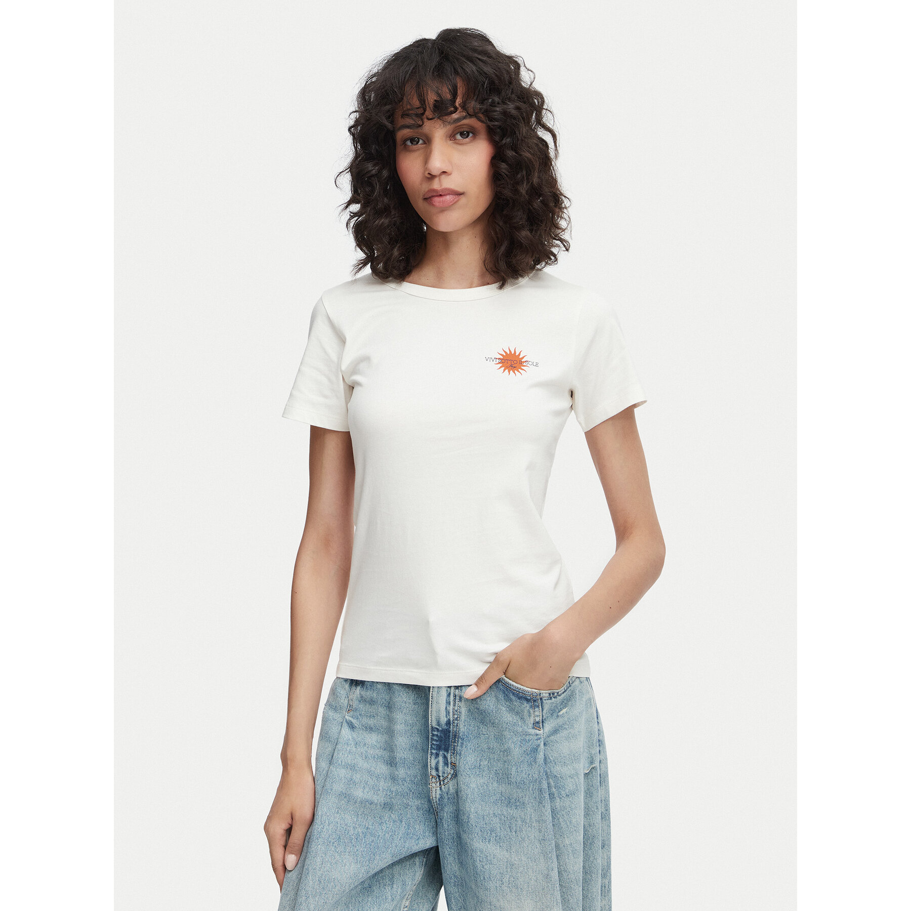 HUGO T-Shirt Deloris 5 50571074 Biały Regular Fit