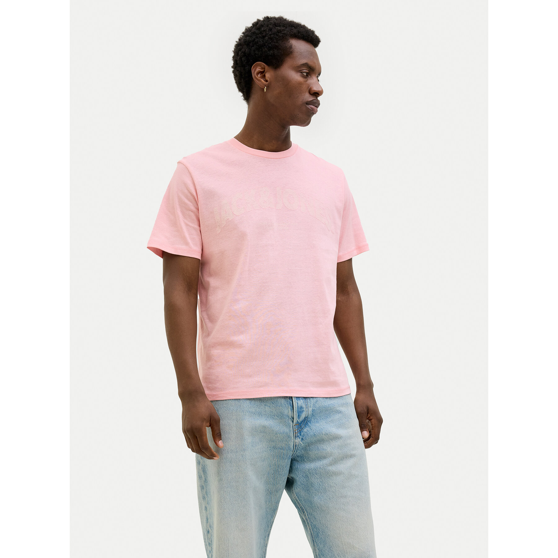 Jack & Jones T-Shirt Almeria 12276962 Różowy Regular Fit