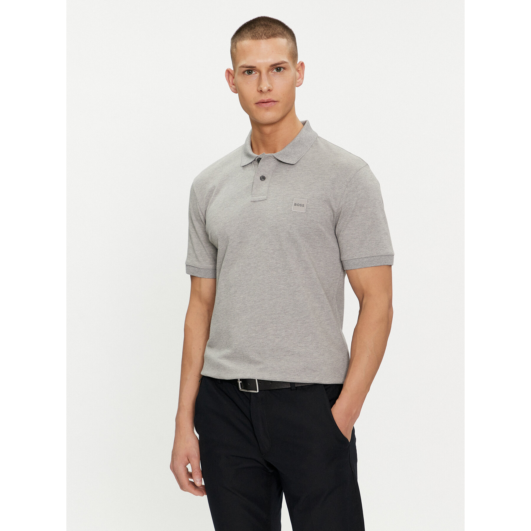 Boss Polo Passenger 50507803 Szary Slim Fit