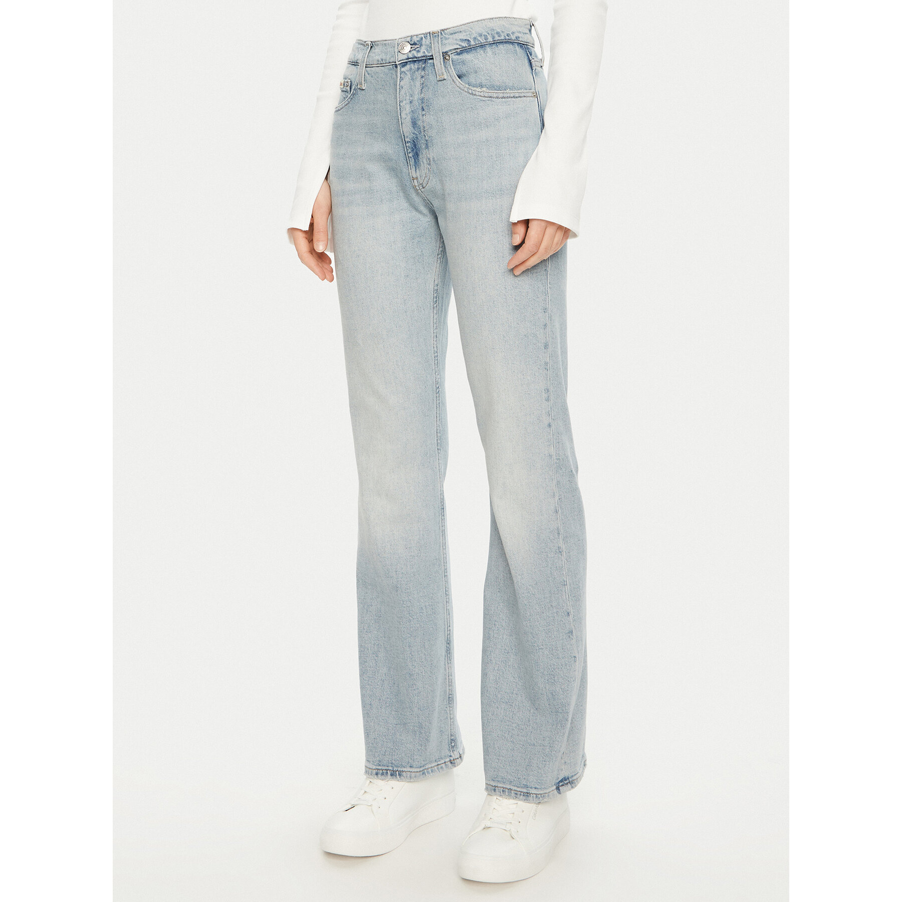 Calvin Klein Jeans Jeansy Authentic J20J224510 Błękitny Bootcut Fit