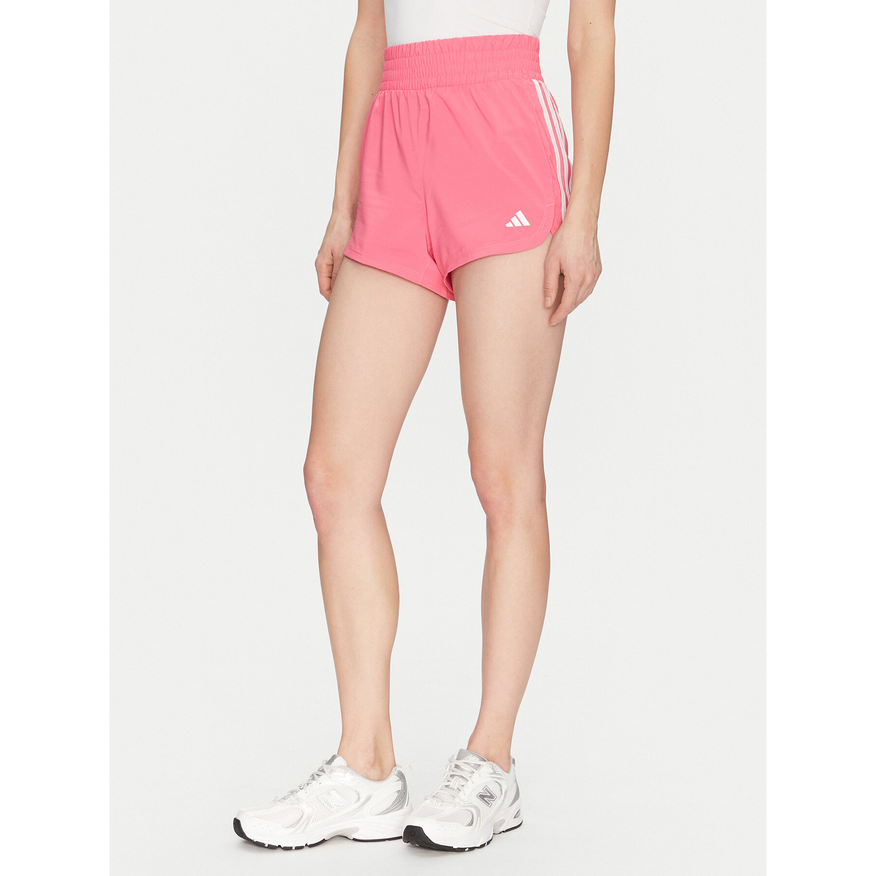 adidas Szorty sportowe Pacer Training 3-Stripes IX1078 Różowy Regular Fit