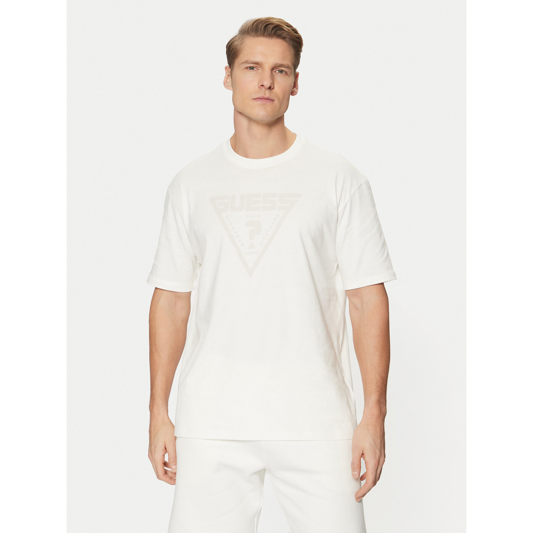 Guess T-Shirt Z4BI02 I3Z14 Biały Overshirt Fit