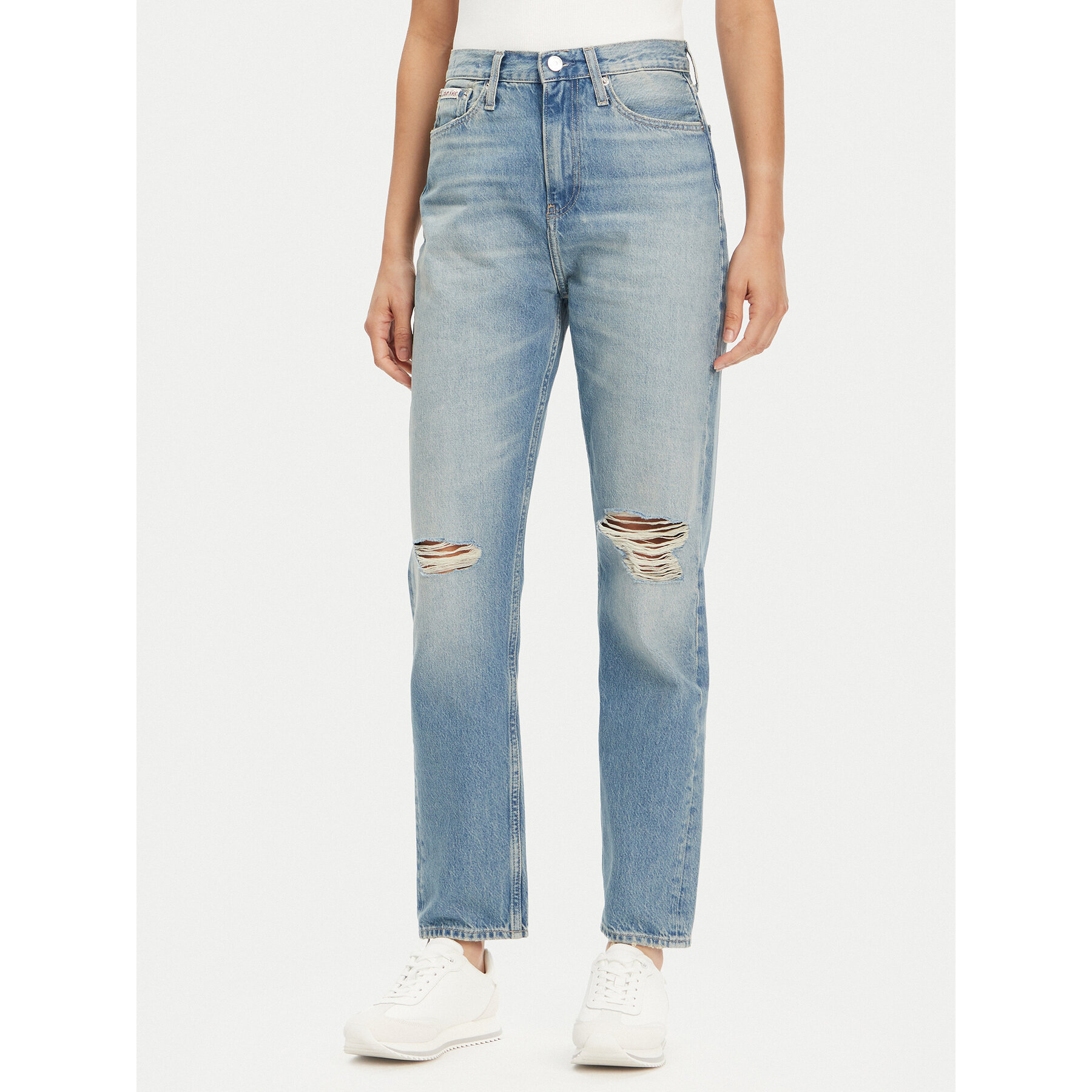 Calvin Klein Jeans Jeansy Authentic J20J225124 Niebieski Straight Fit