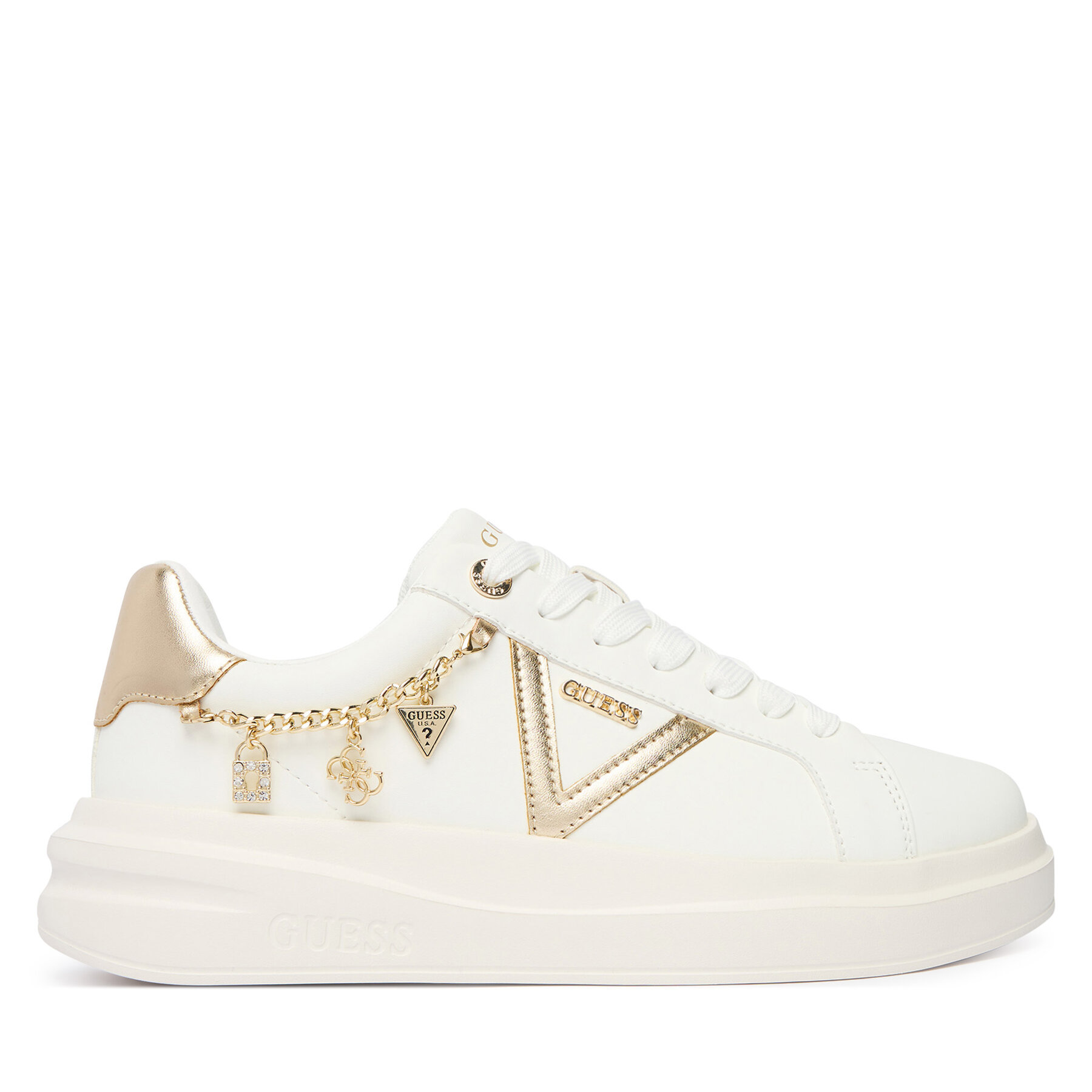 Guess Sneakersy FLTBTT LEA12 Biały