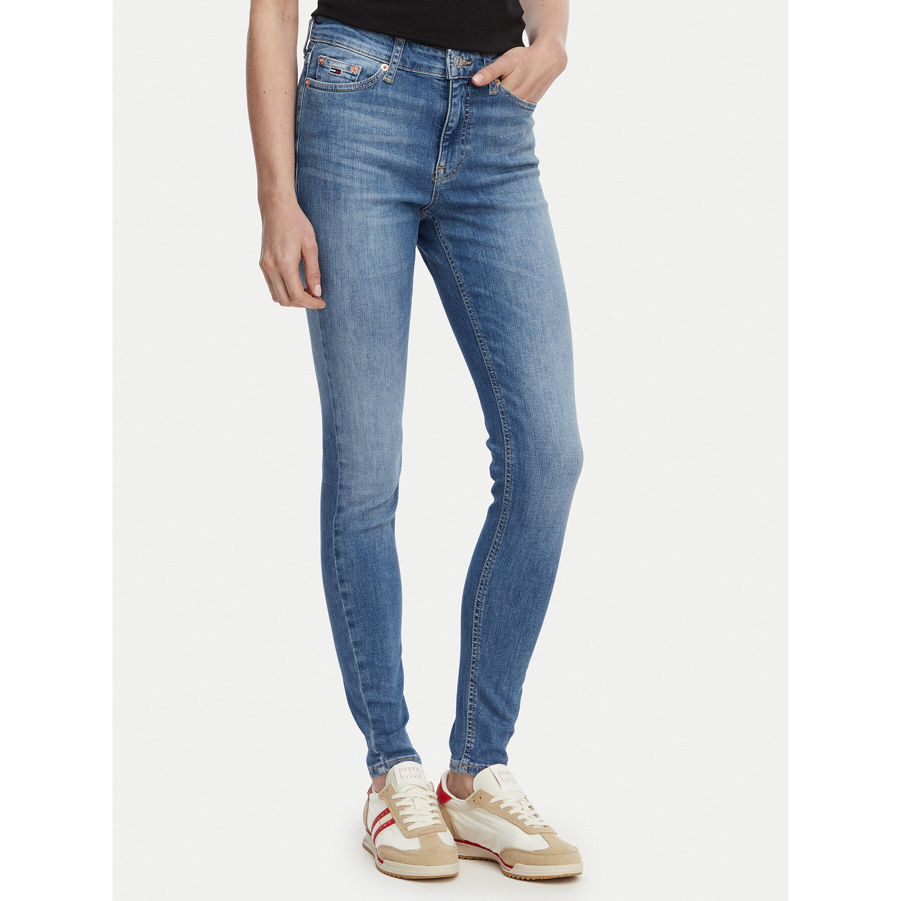 Tommy Jeans Jeansy Nora Mr DW0DW23084 Niebieski Skinny Fit