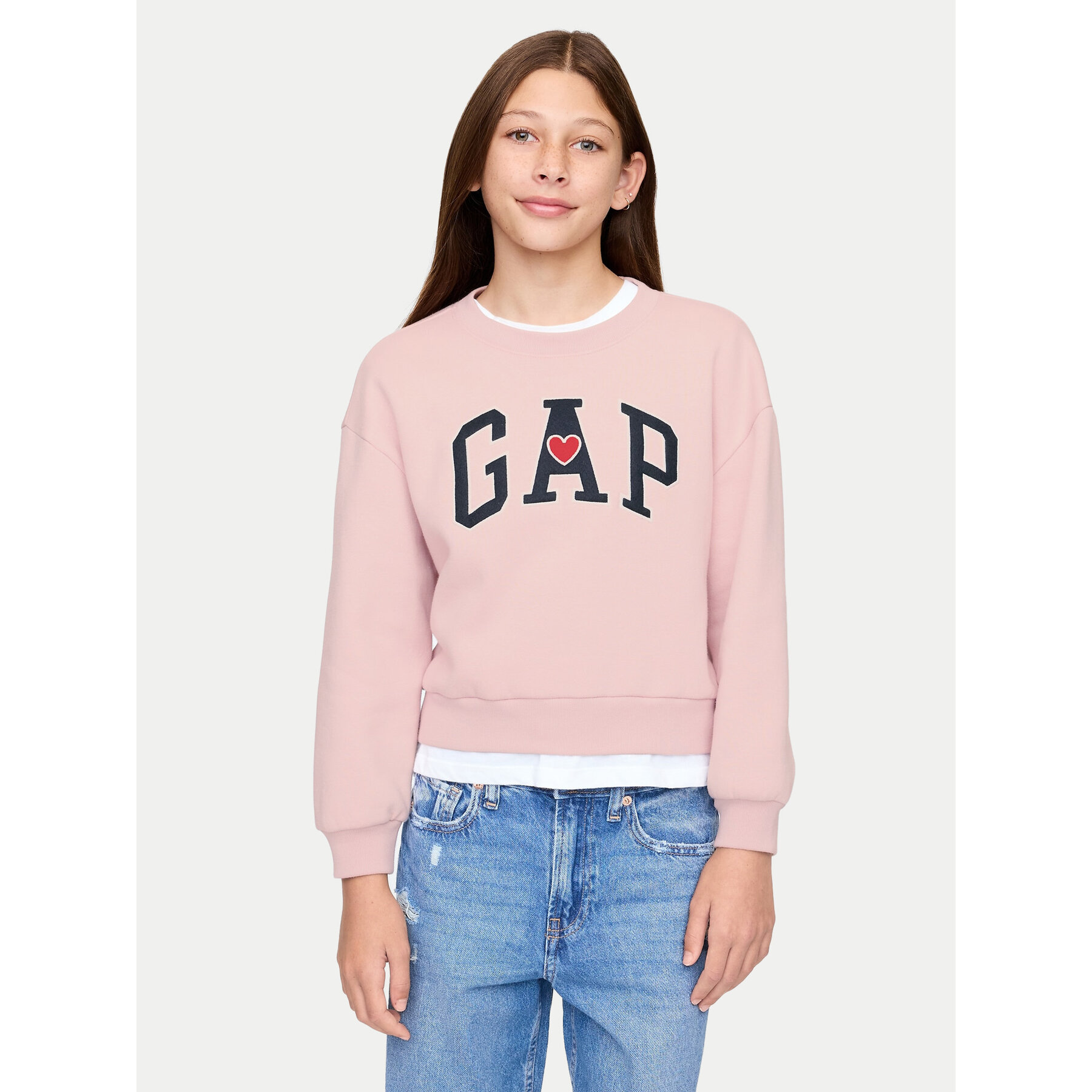 Gap Bluza 628718-00 Różowy Regular Fit