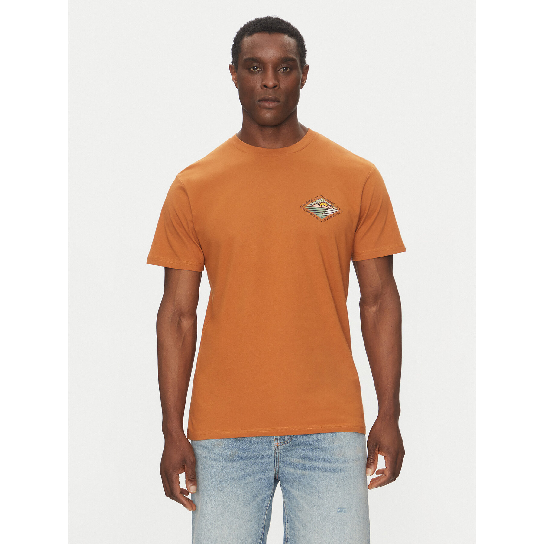 Quiksilver T-Shirt EQYZT08038 Brązowy Regular Fit
