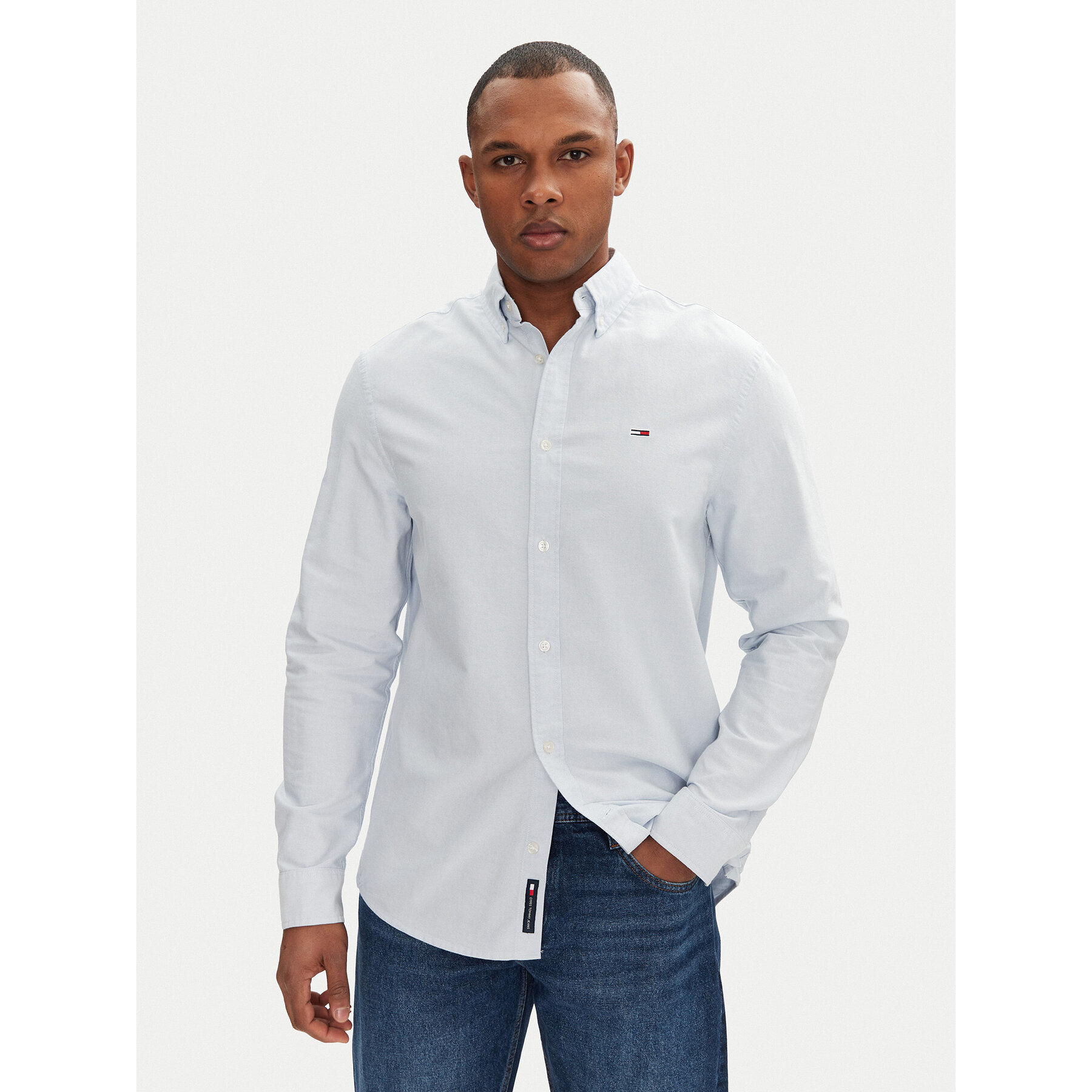 Tommy Jeans Koszula DM0DM21298 Błękitny Regular Fit