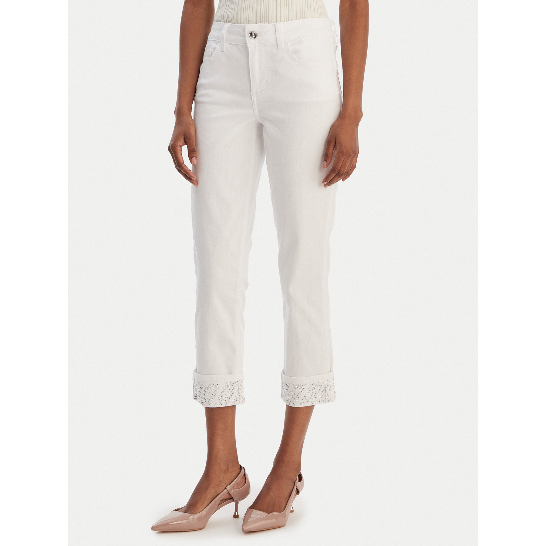 Liu Jo Jeansy UA6006 T2594 Biały Regular Fit