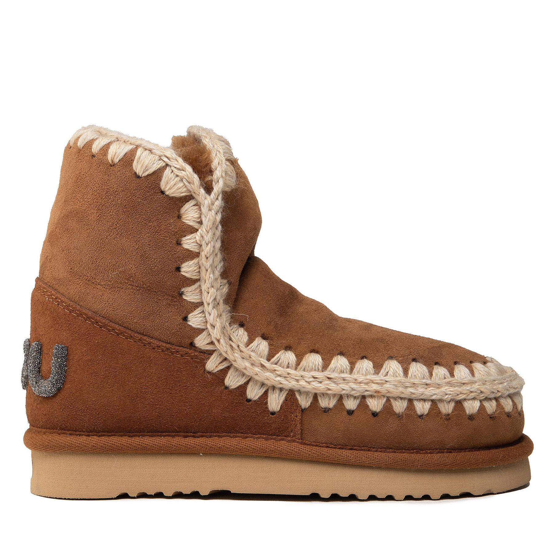 Mou Śniegowce Eskimo 18 Glitter Logo MU.FW101050A Brązowy
