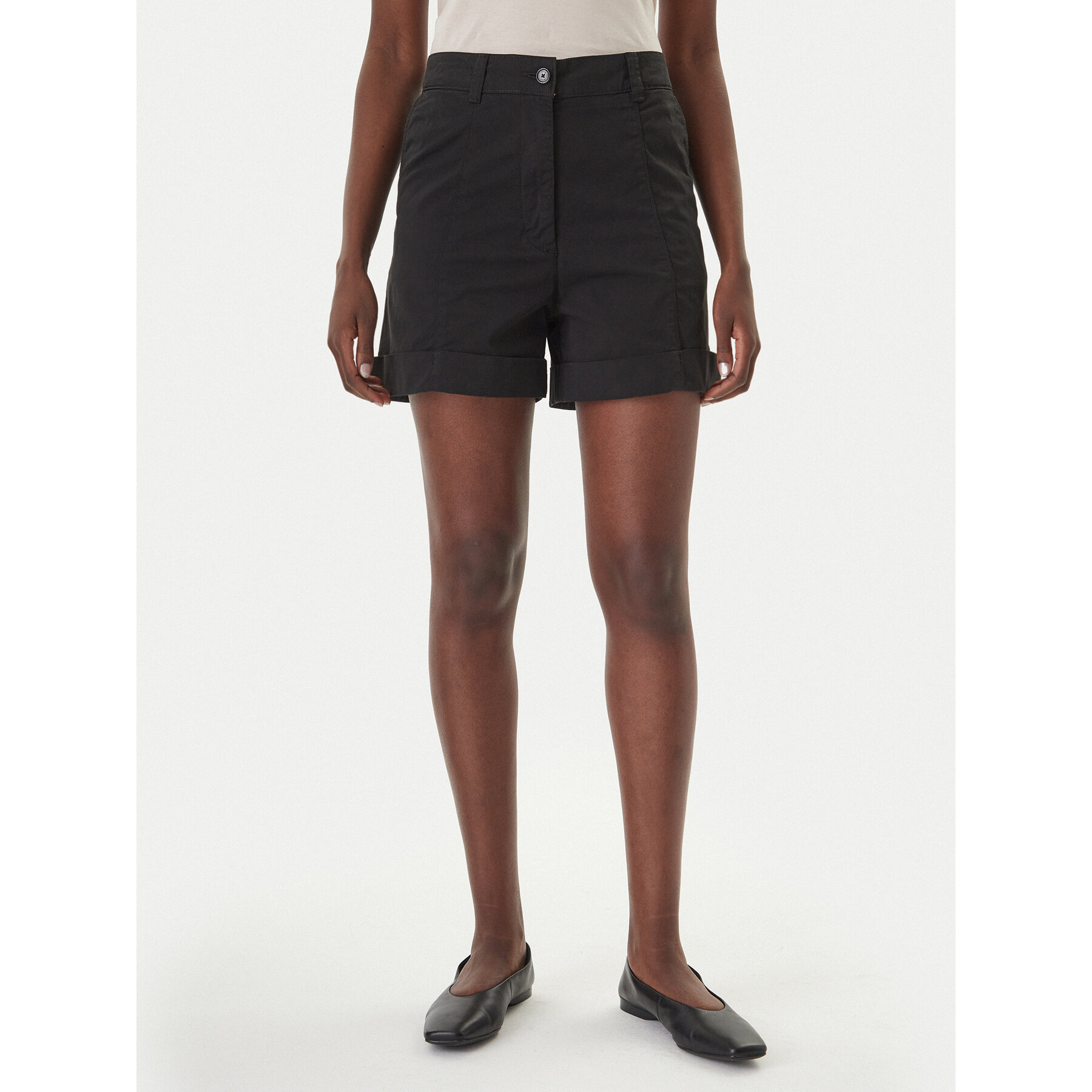 BOSS Szorty materiałowe C_Tanessa-D 50556391 Czarny Regular Fit