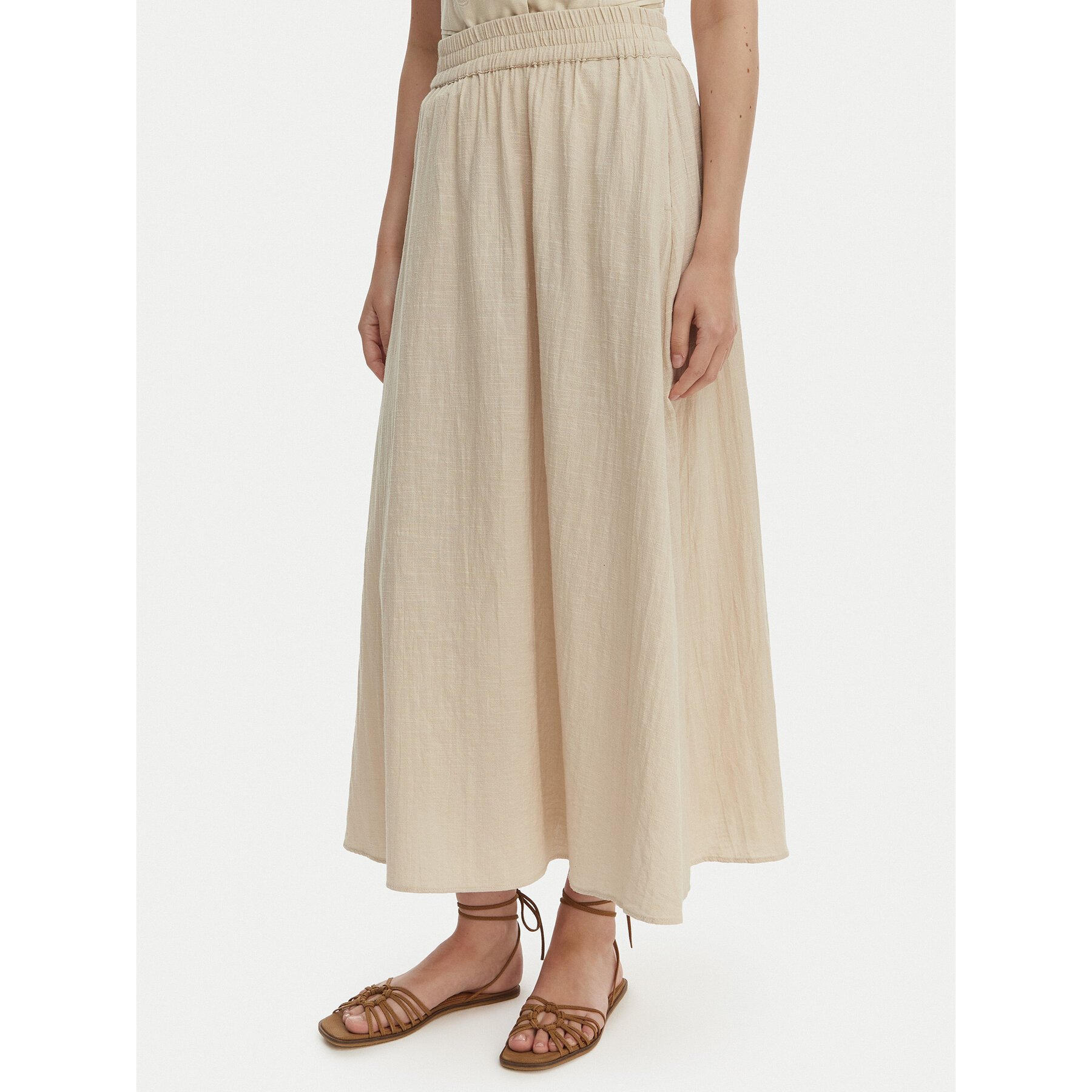 ONLY Spódnica maxi Tizana 15372613 Beżowy Regular Fit
