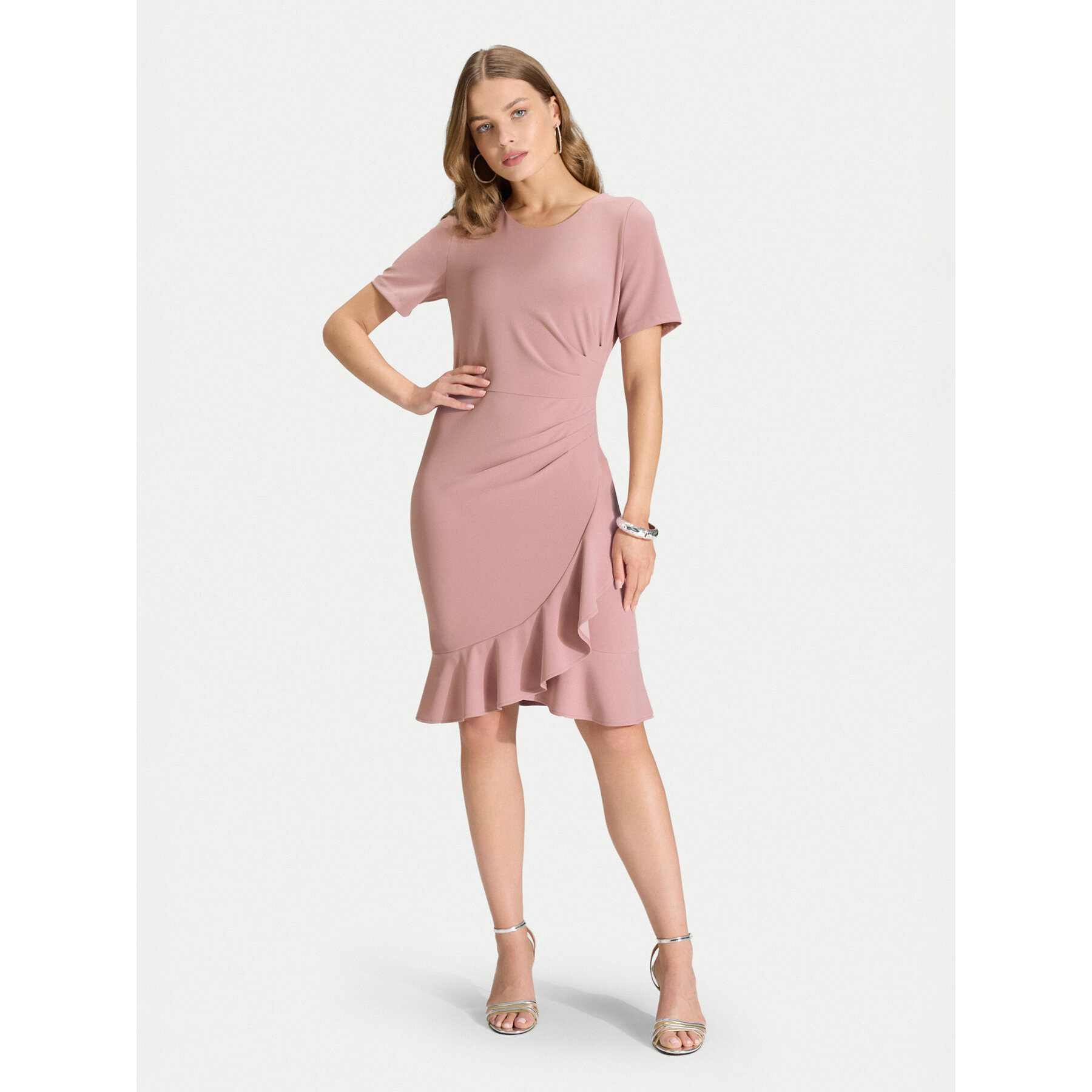 Swing Sukienka koktajlowa 5AH04800 Różowy Regular Fit