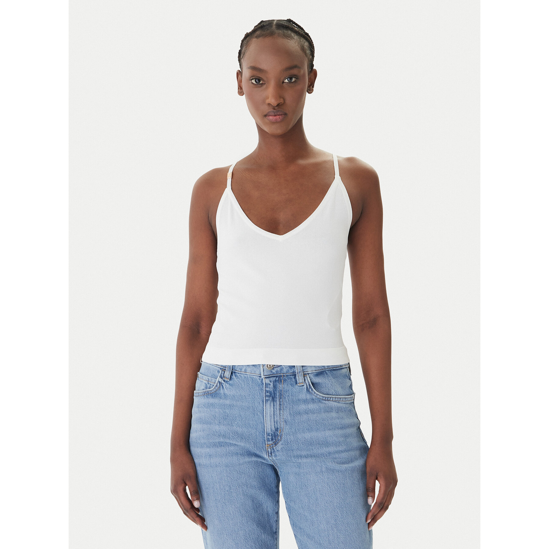Guess Top O6GR01 Z5302 Biały Regular Fit