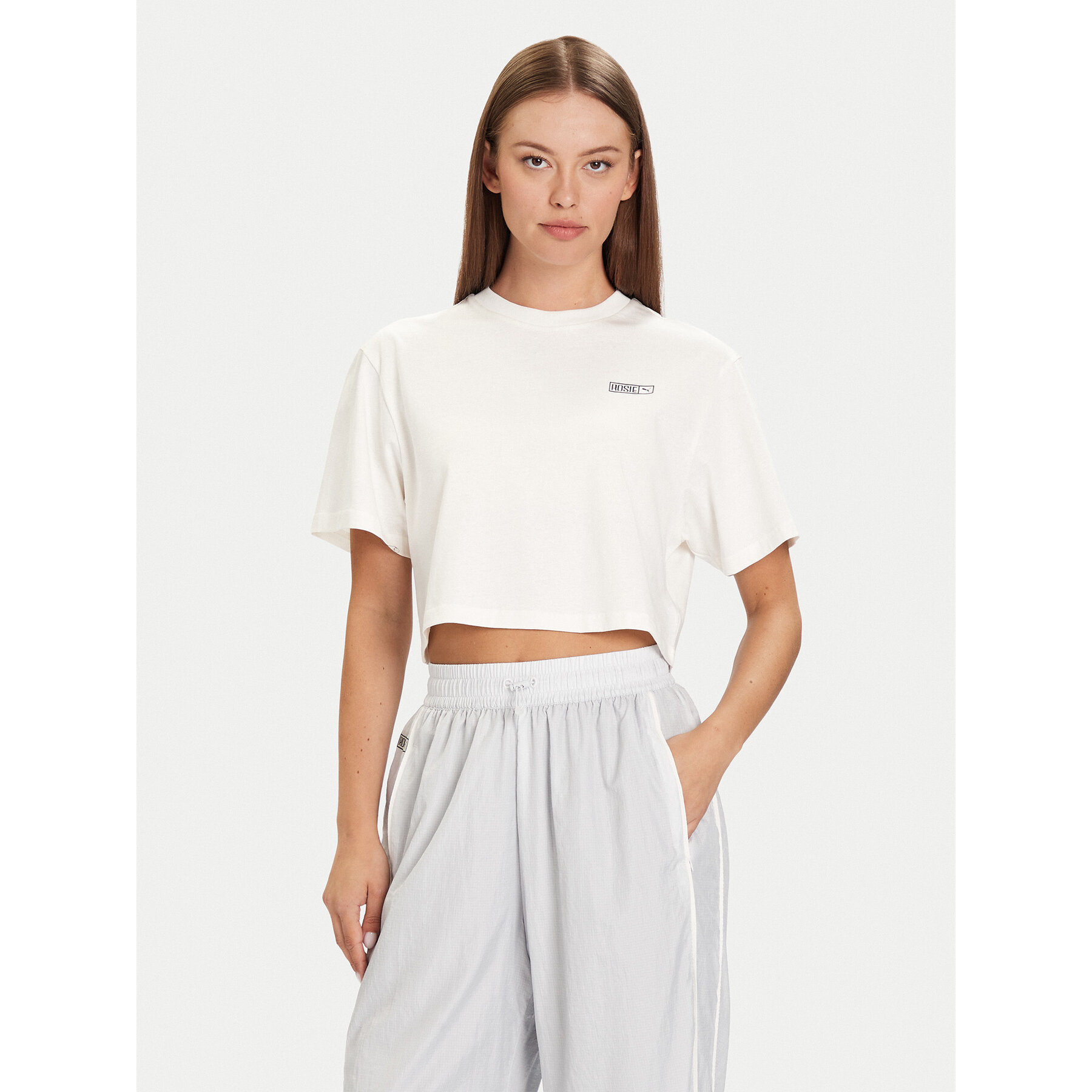 Puma T-Shirt PUMA X ROSÉ 633806 77 Biały Relaxed Fit