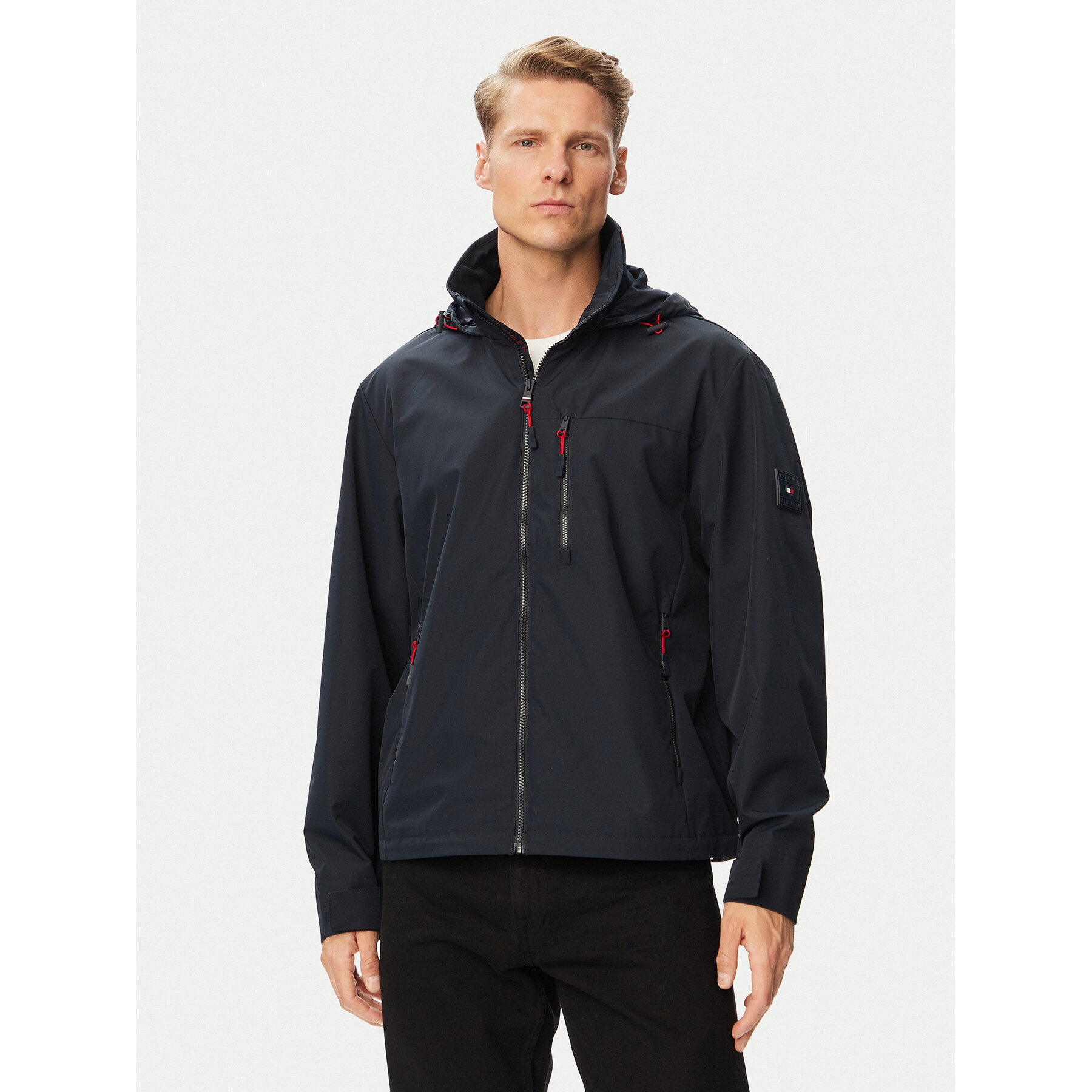Tommy Hilfiger Kurtka przejściowa MW0MW44299 Granatowy Regular Fit