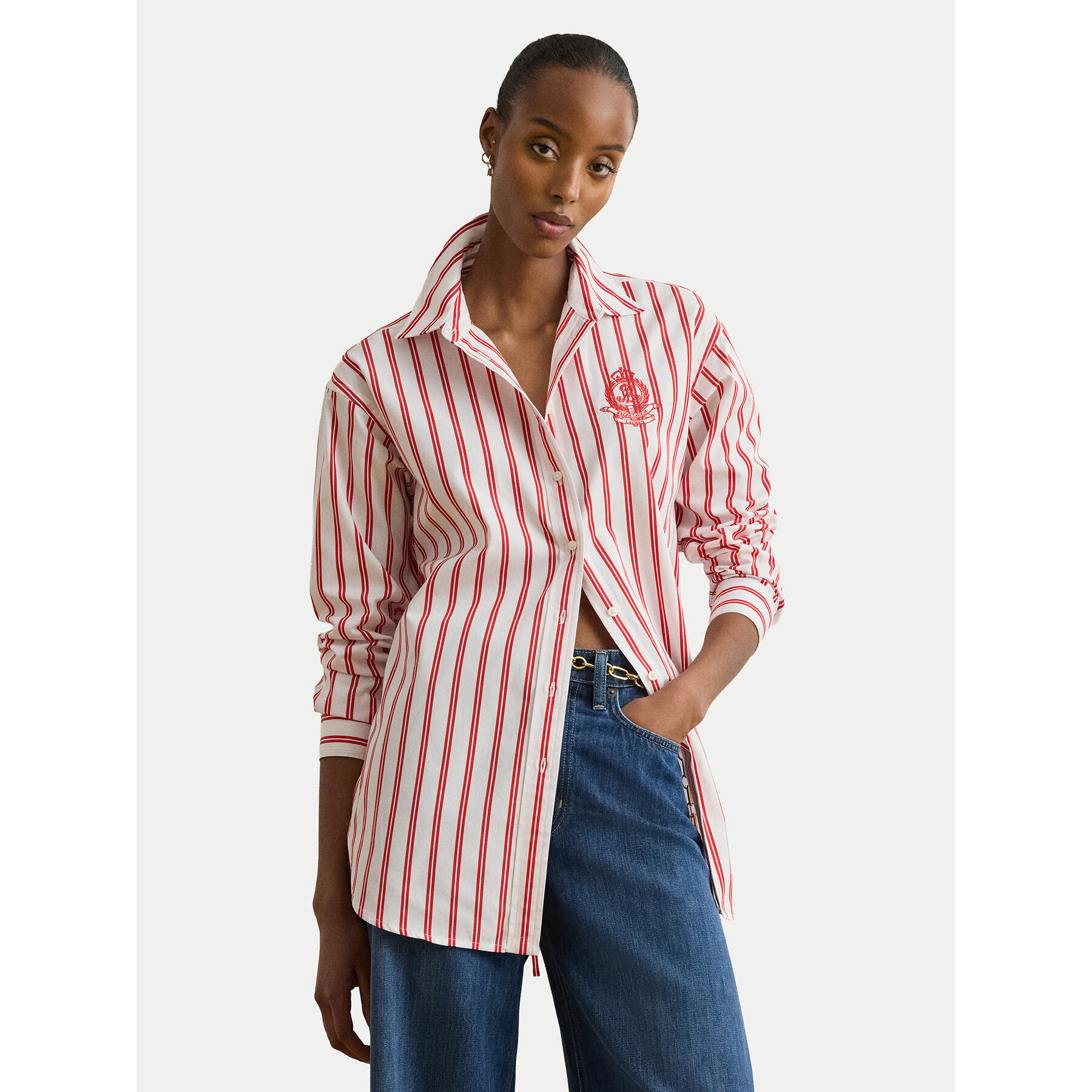 LAUREN RALPH LAUREN Koszula 200P08746002 Czerwony Relaxed Fit