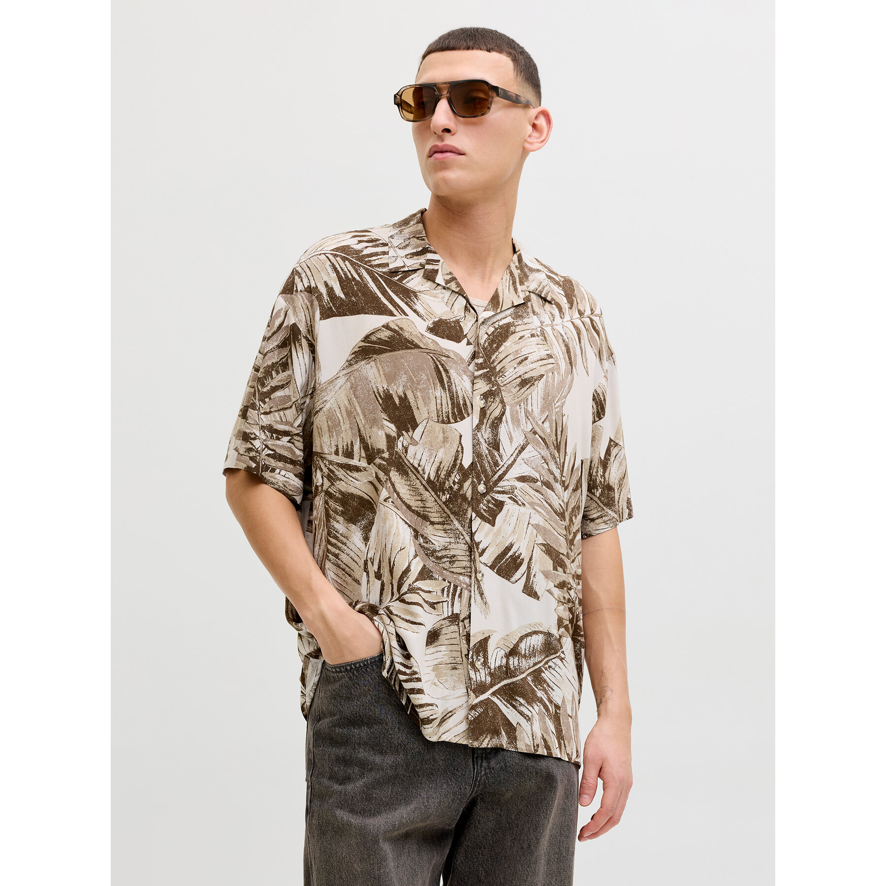 Jack & Jones Koszula Jeff 12288854 Brązowy Relaxed Fit