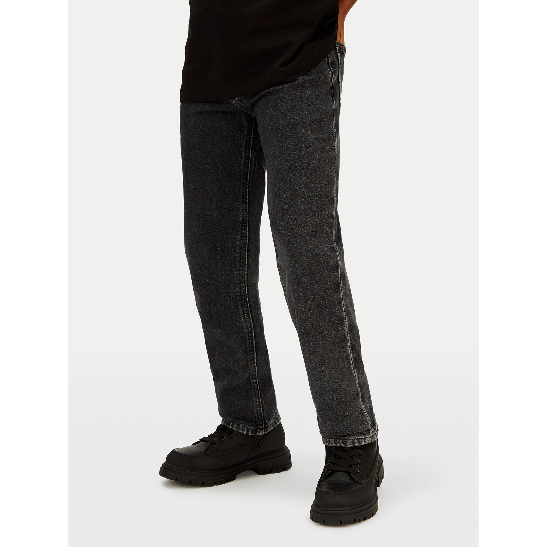 Calvin Klein Jeans Jeansy IB0IB02602 Czarny Straight Fit