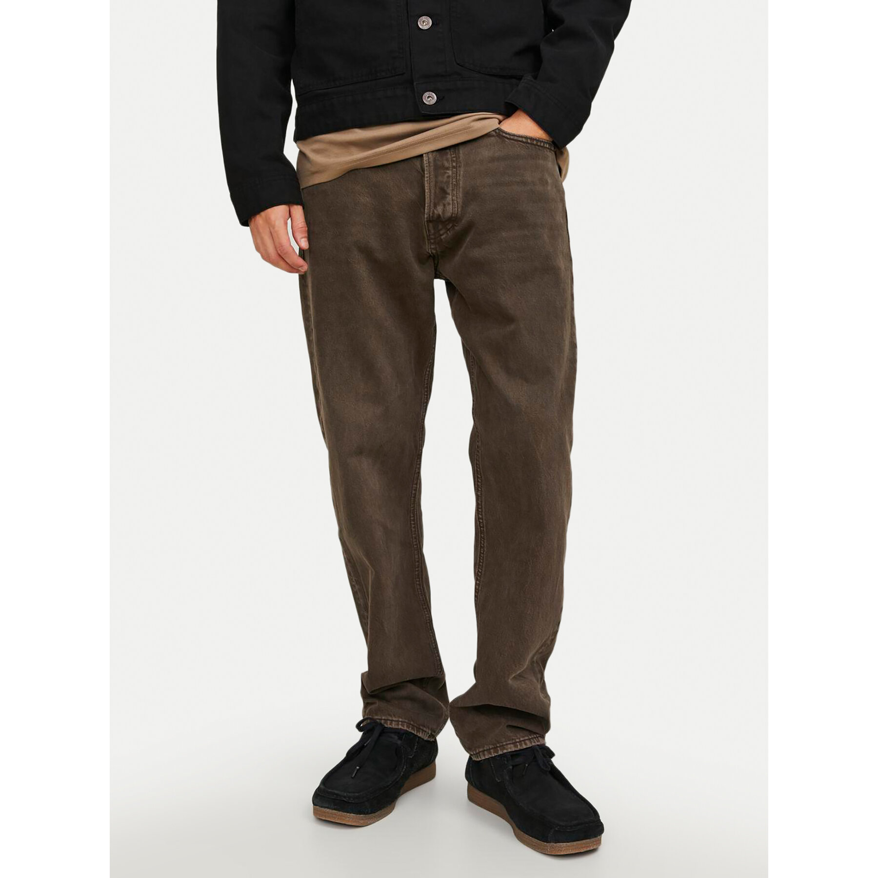 Jack & Jones Jeansy Chris 12246401 Brązowy Relaxed Fit