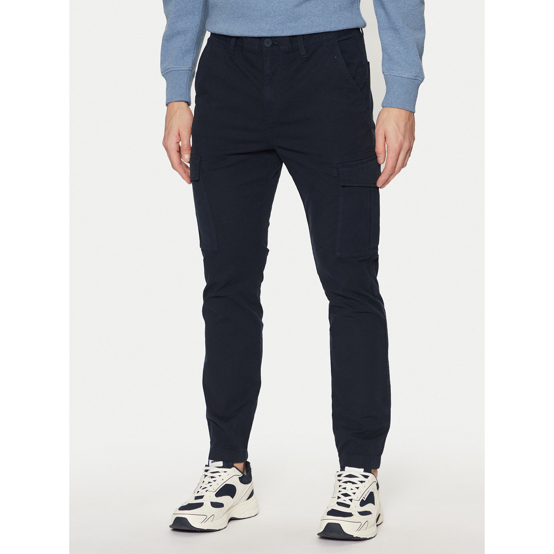 Tommy Jeans Spodnie materiałowe Austin DM0DM20281 Granatowy Regular Fit