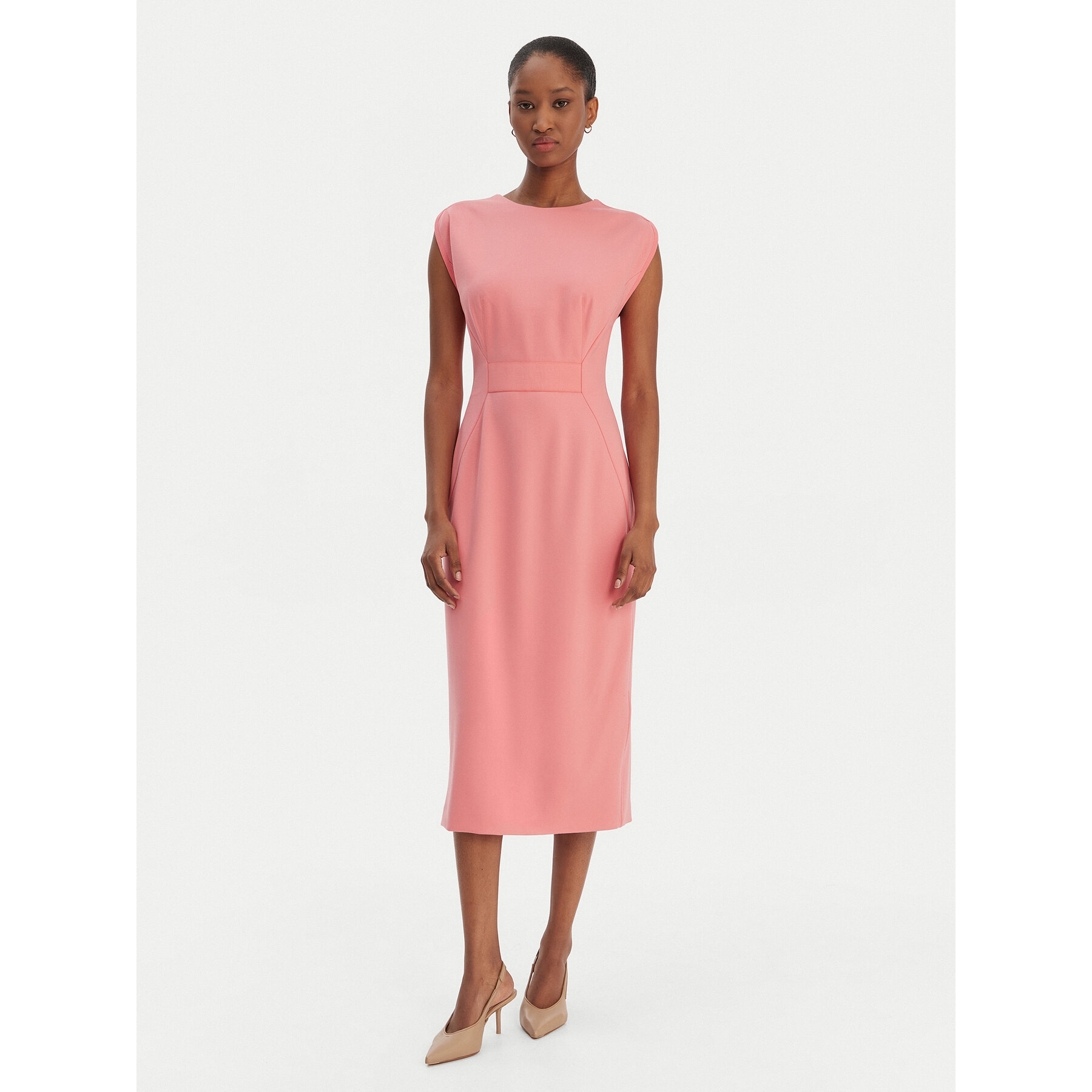 BOSS Sukienka koktajlowa Detira 50551898 Różowy Slim Fit