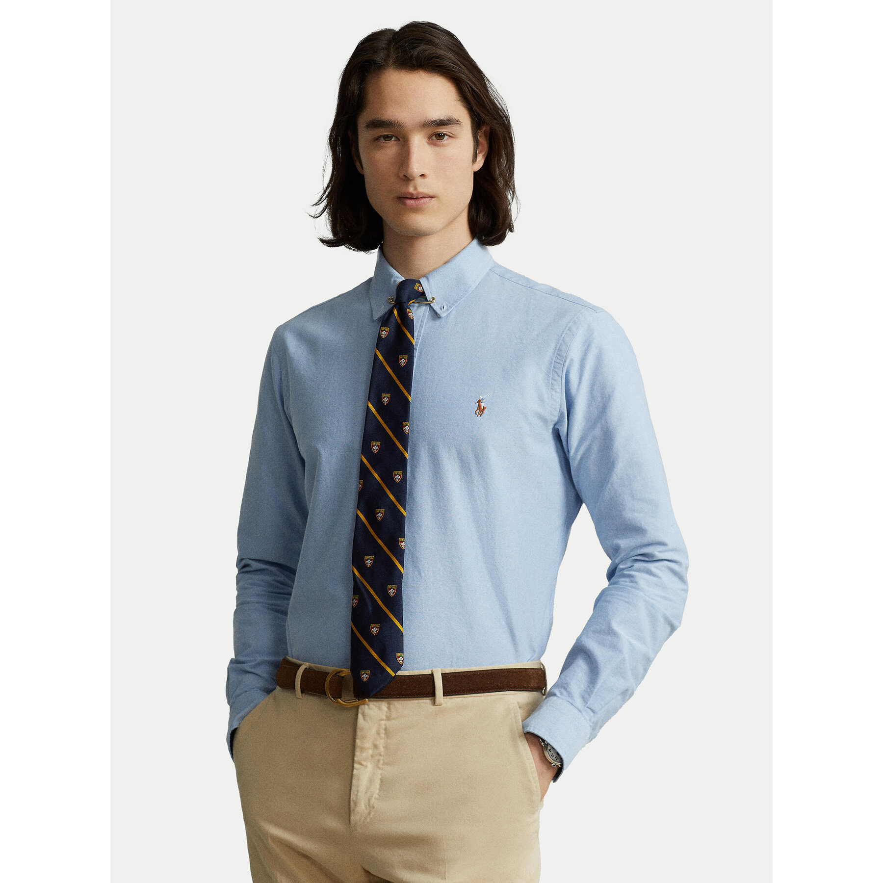 Polo Ralph Lauren Koszula Cupdppcs 710792041002 Błękitny Custom Fit