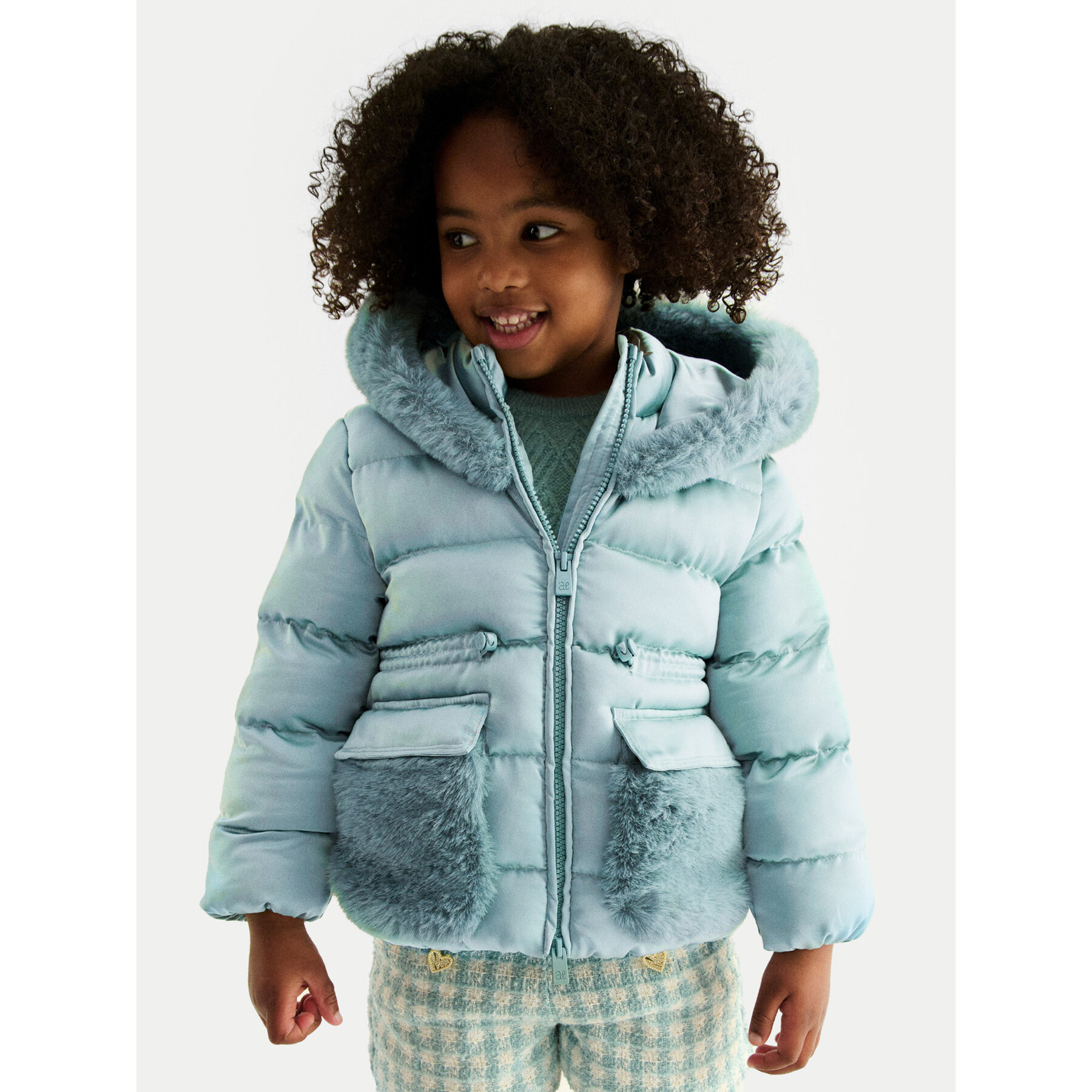 Abel & Lula Kurtka zimowa 5849 Zielony Regular Fit