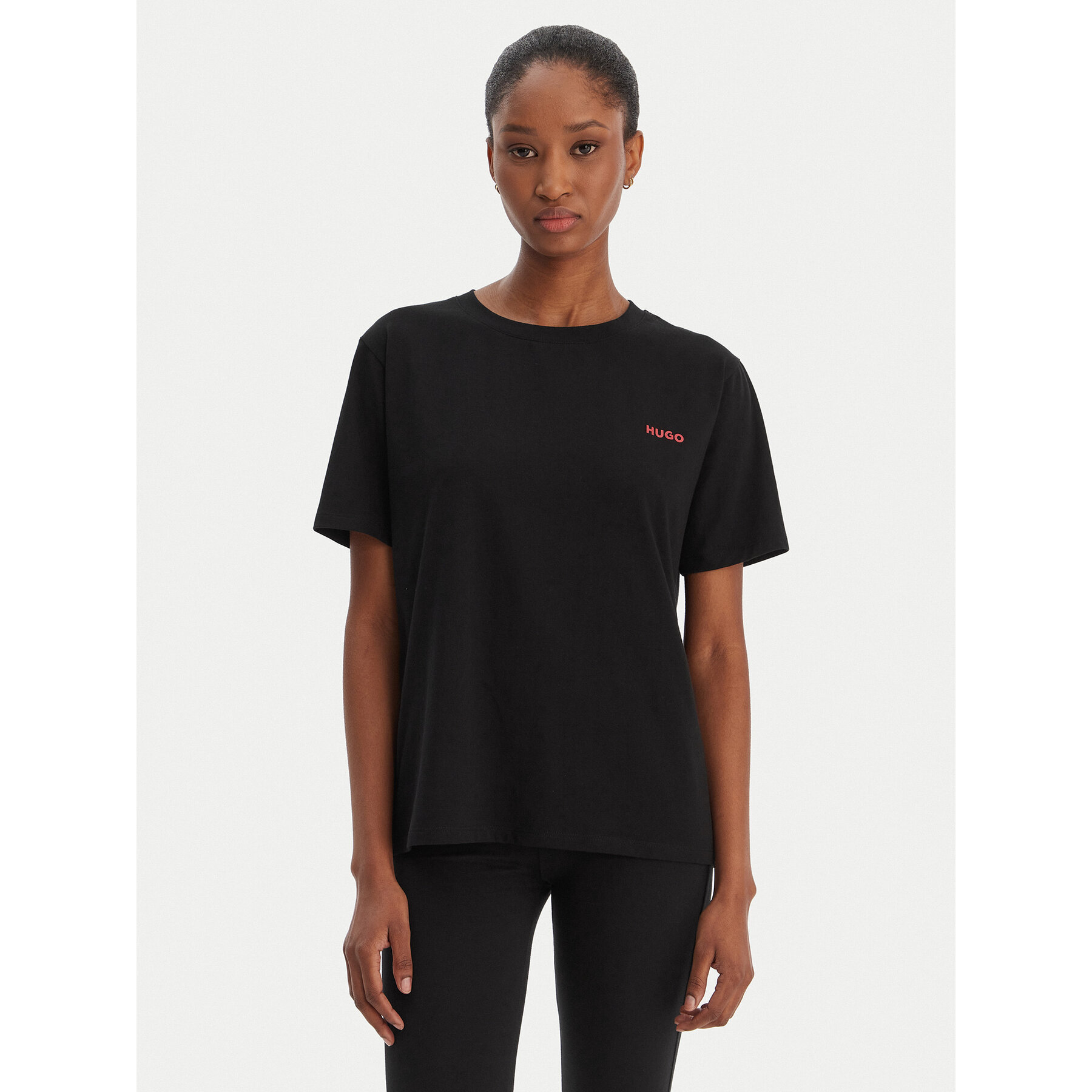 HUGO T-Shirt 50555634 Czarny Relaxed Fit