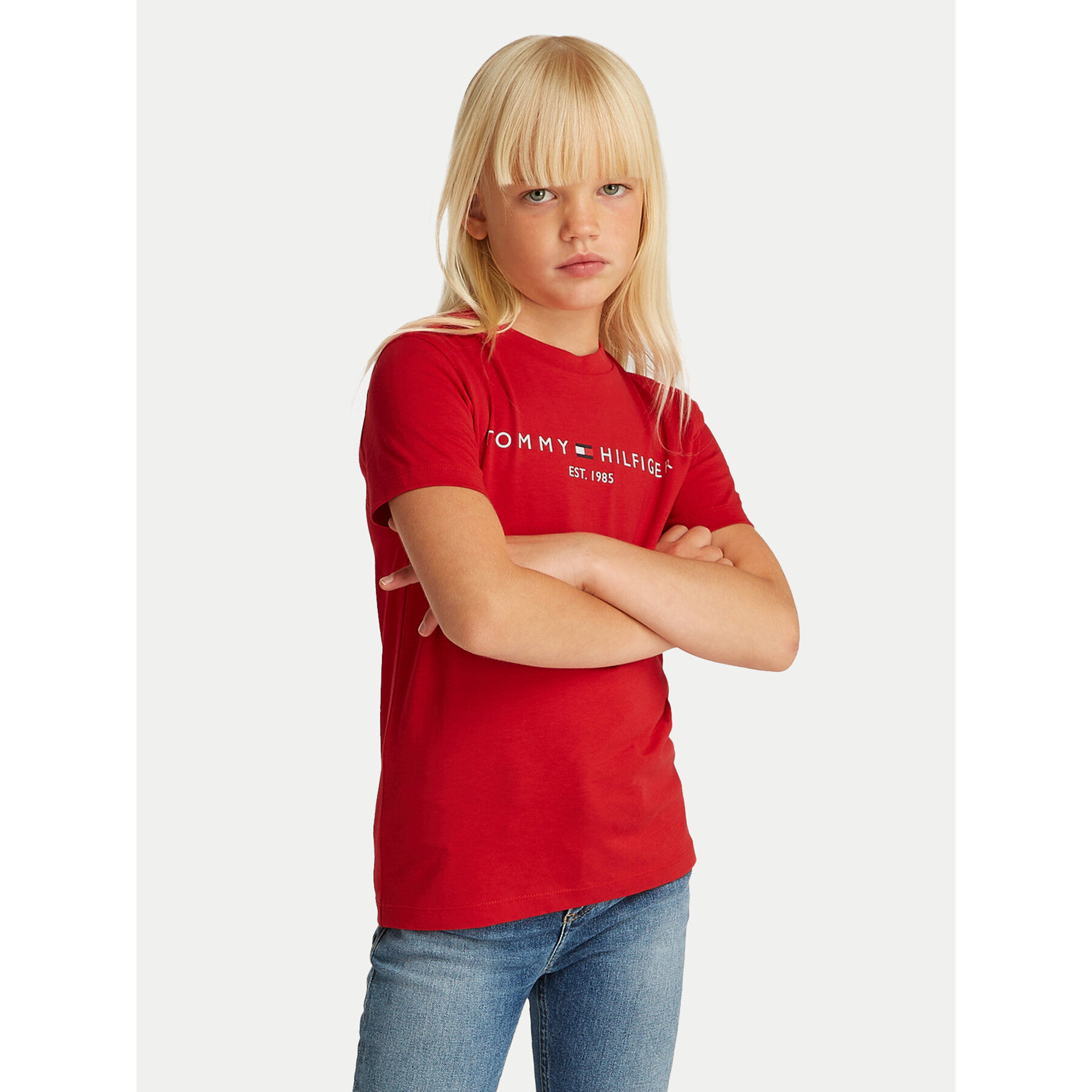 Tommy Hilfiger T-Shirt Essential KS0KS00397 D Czerwony Regular Fit