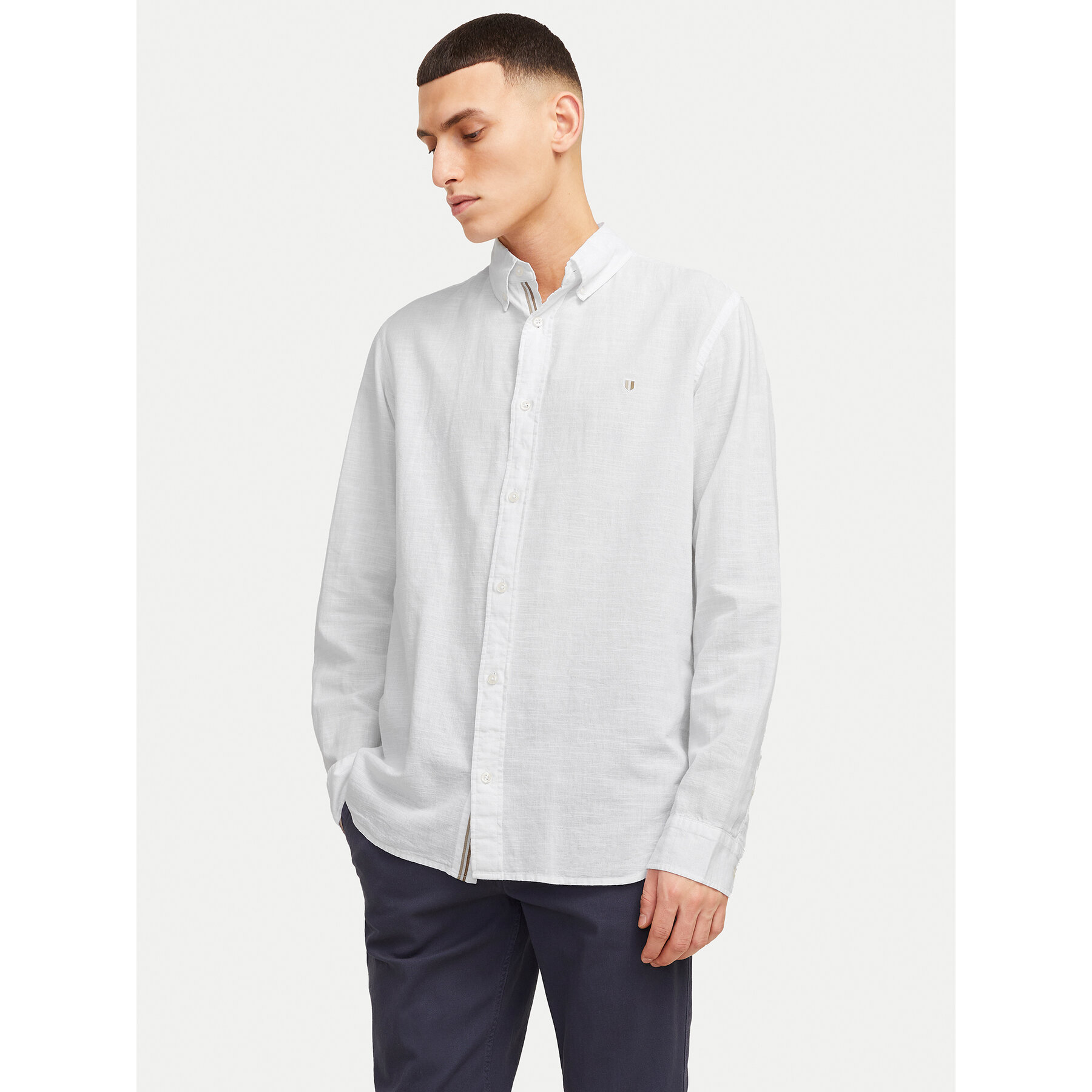 Jack & Jones Koszula Summer 12274599 Biały Regular Fit