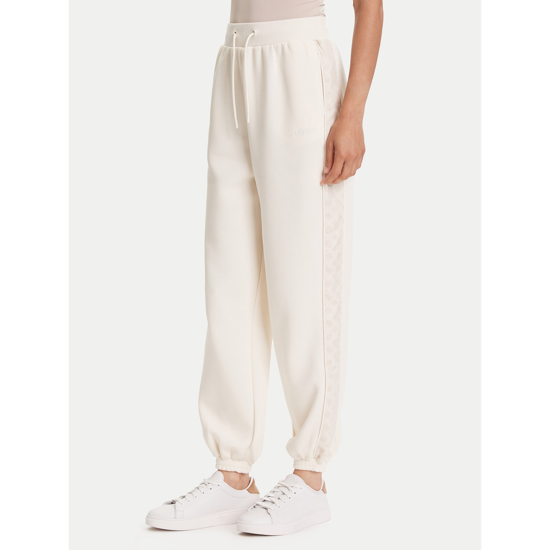 Guess Spodnie dresowe V5YB02 KB3P2 Écru Regular Fit