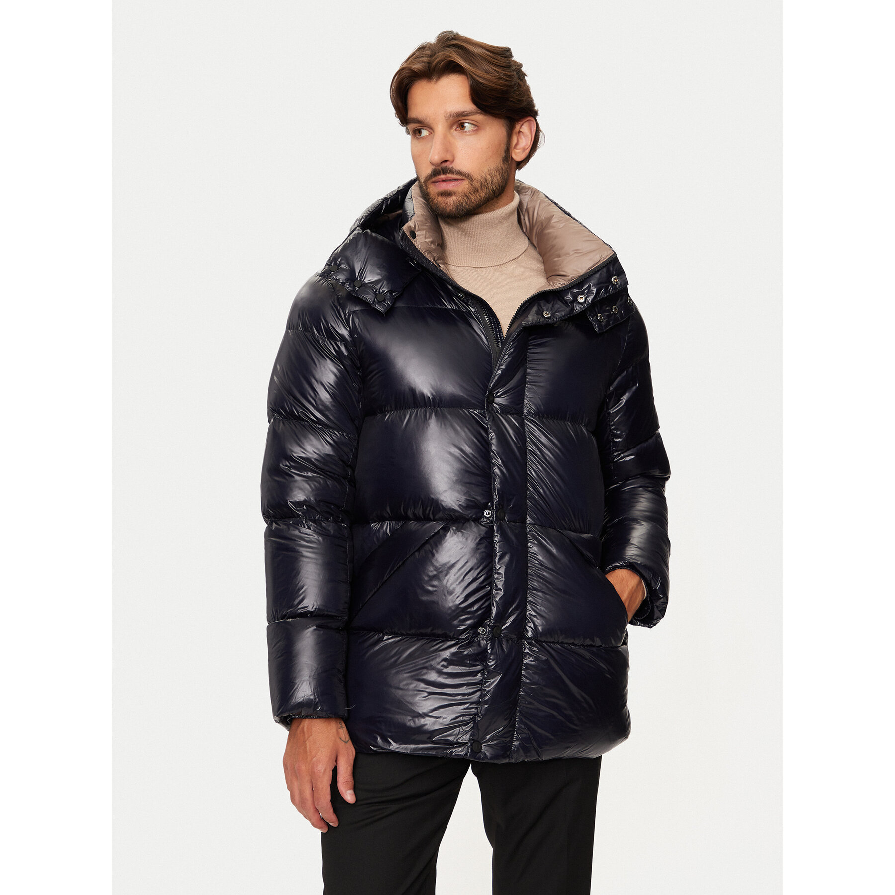 Hetregó Kurtka puchowa Justin 8N562 Granatowy Regular Fit