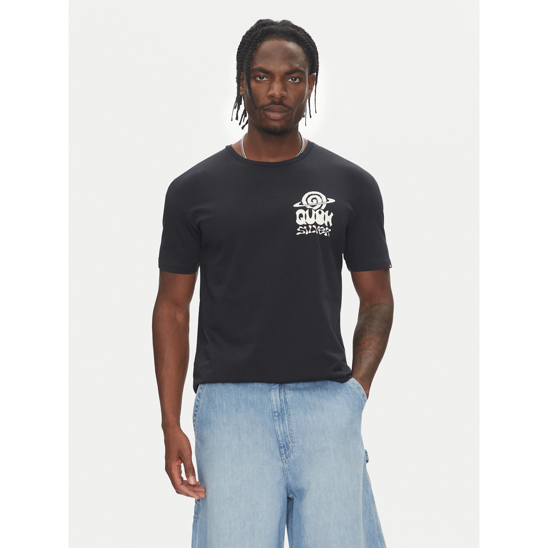 Quiksilver T-Shirt Ev Cosmic Vibrations Ss EQYZT08053 Czarny Regular Fit