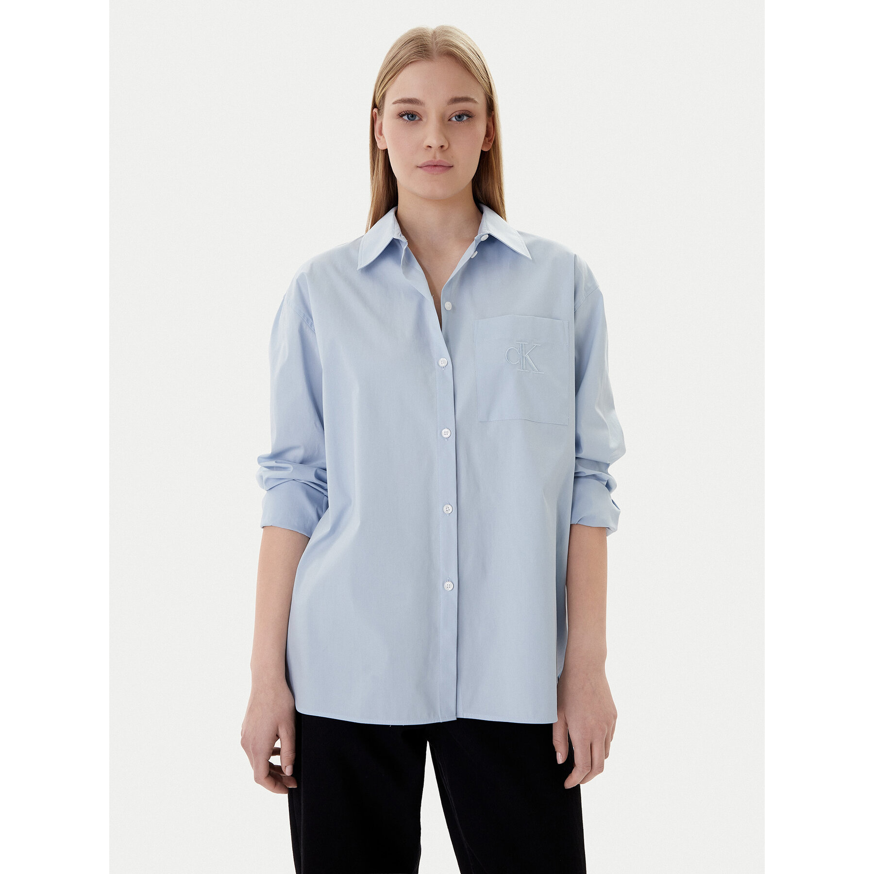 Calvin Klein Jeans Koszula LV047C143G Szary Relaxed Fit