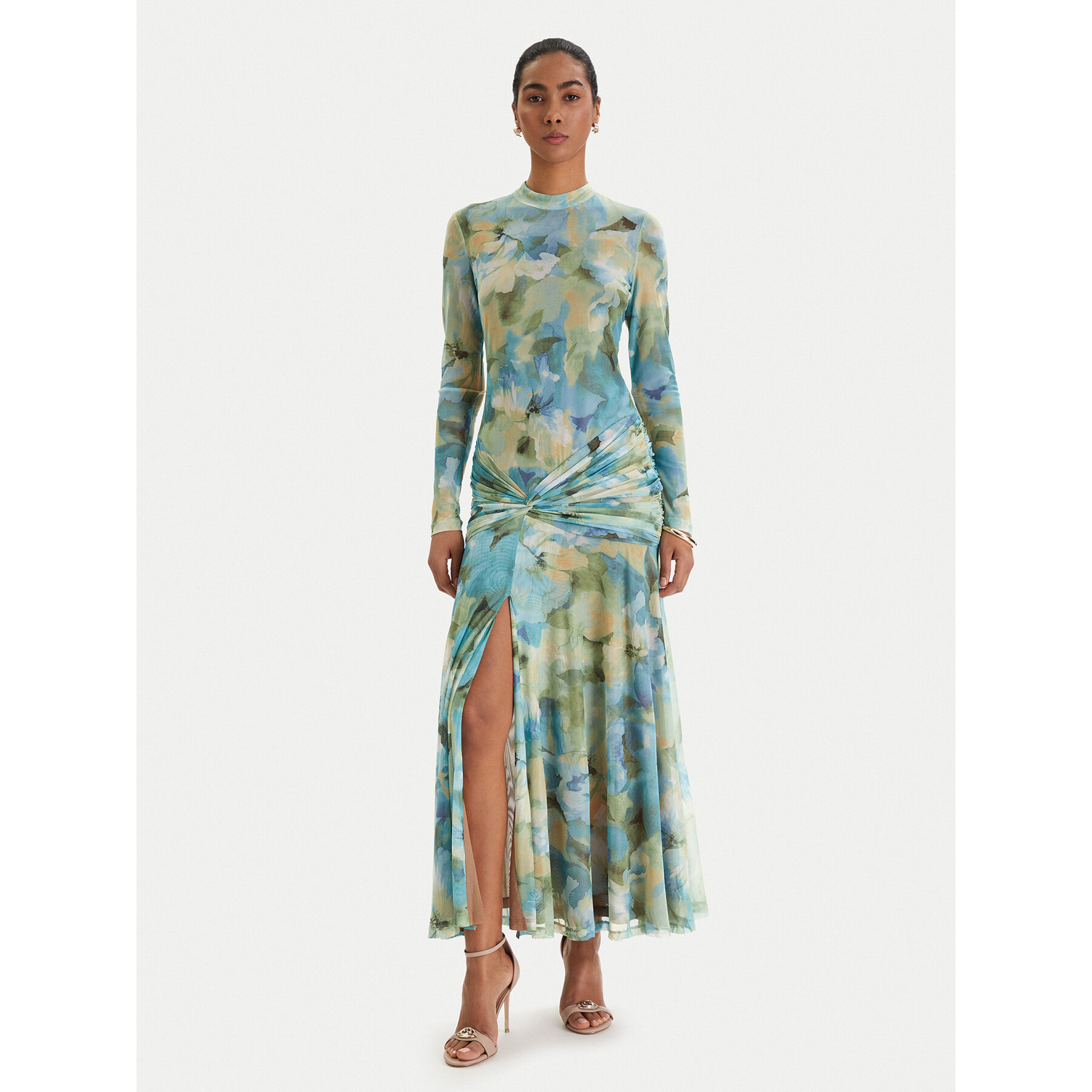 Bardot Sukienka letnia Lea 60243DB1 Zielony Slim Fit