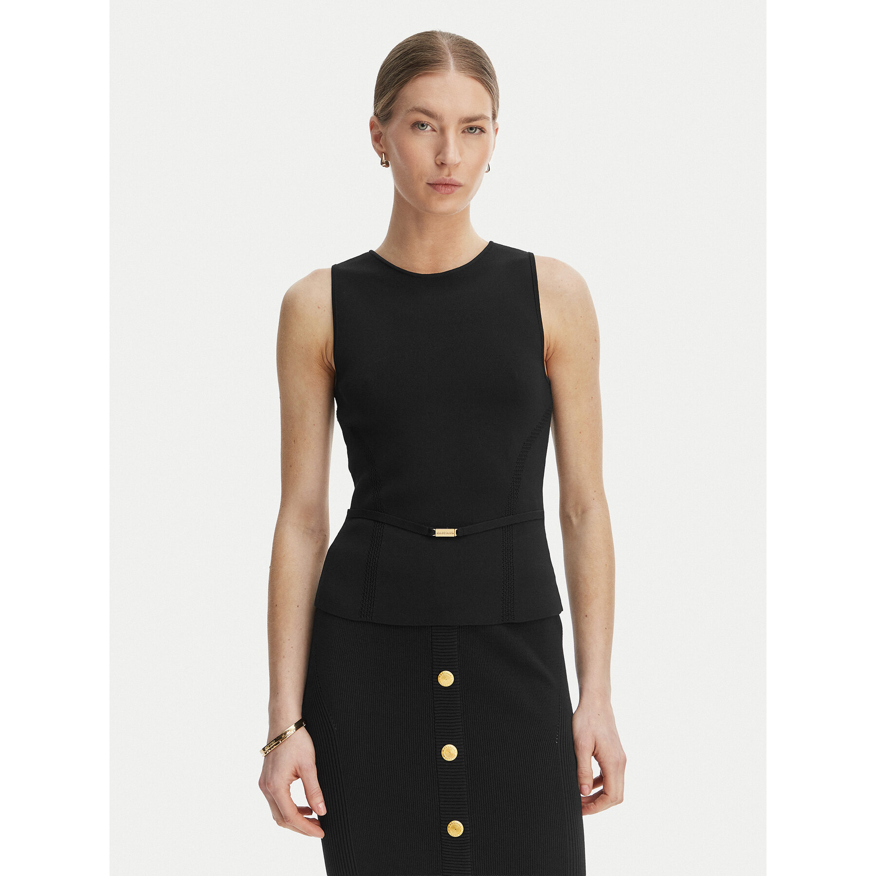 Marciano Guess Bluzka G6GR23 Z0760 Czarny Regular Fit