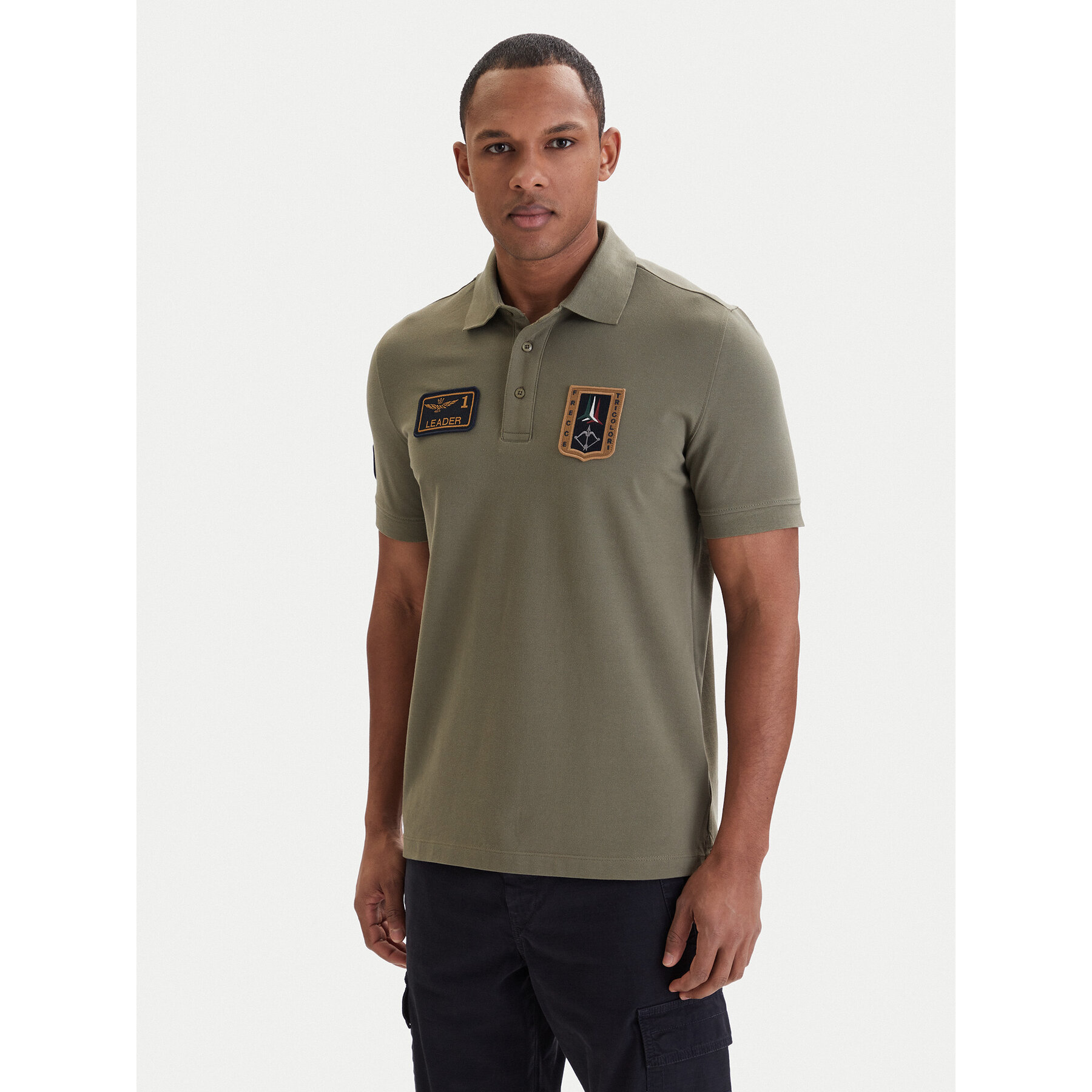Aeronautica Militare Polo 261PO1927UP00191 Zielony Regular Fit