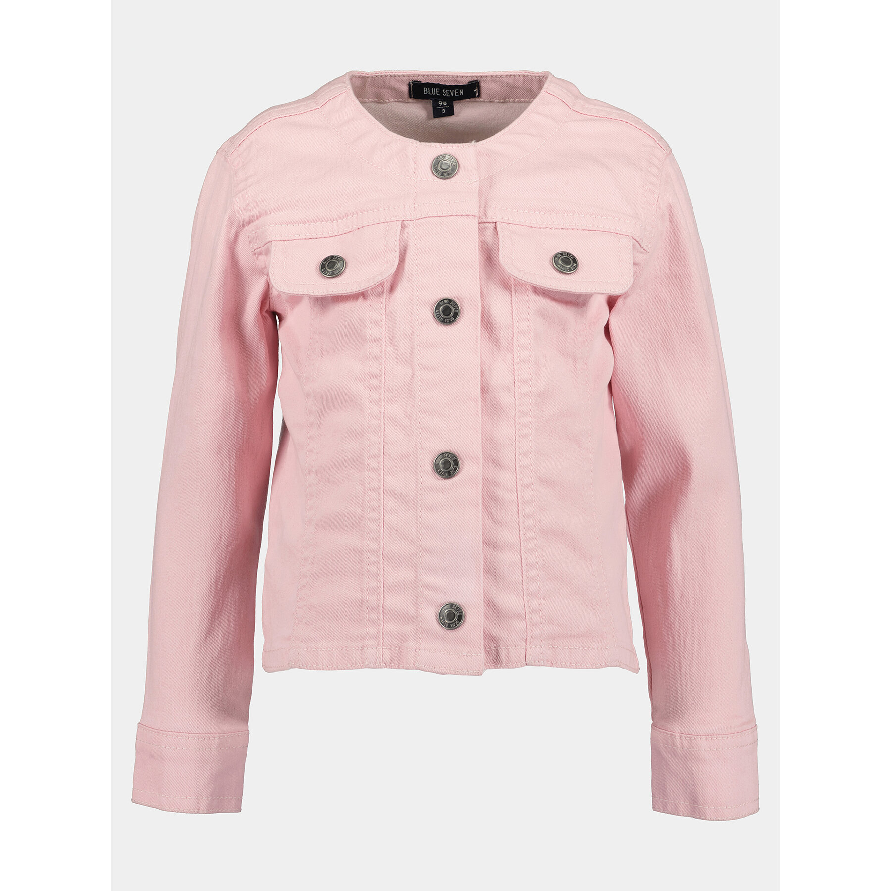 Blue Seven Kurtka jeansowa 745024 X Różowy Regular Fit