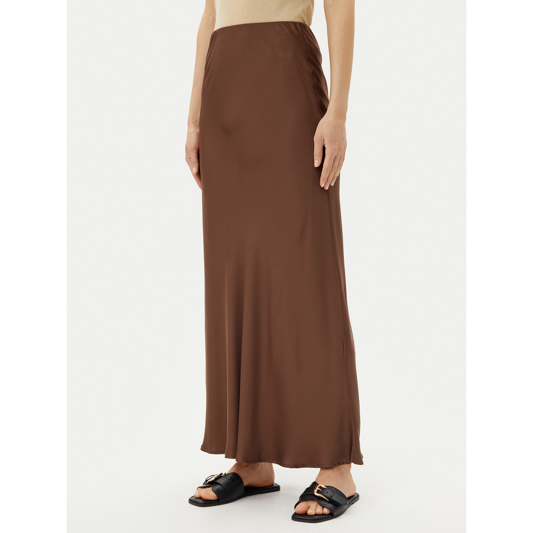 ViCOLO Spódnica maxi TD0472 Brązowy Slim Fit