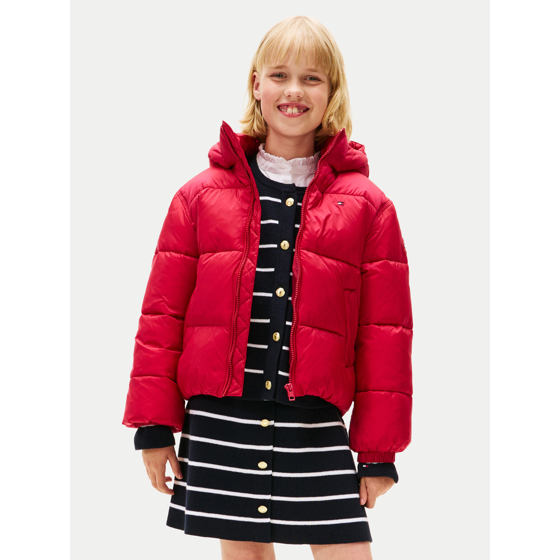 Tommy Hilfiger Kurtka zimowa KG0KG08759 S Czerwony Regular Fit